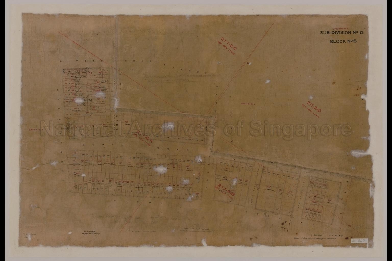 Singapore. Resurvey Town Subdivision No. 13. Block No. 6