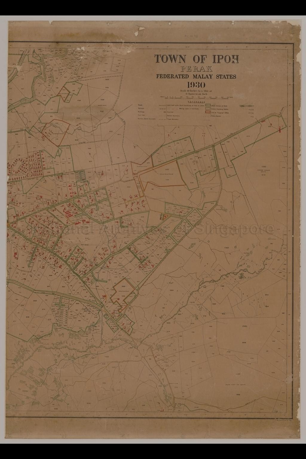 Town of Ipoh, Perak, Federated Malay States 1930