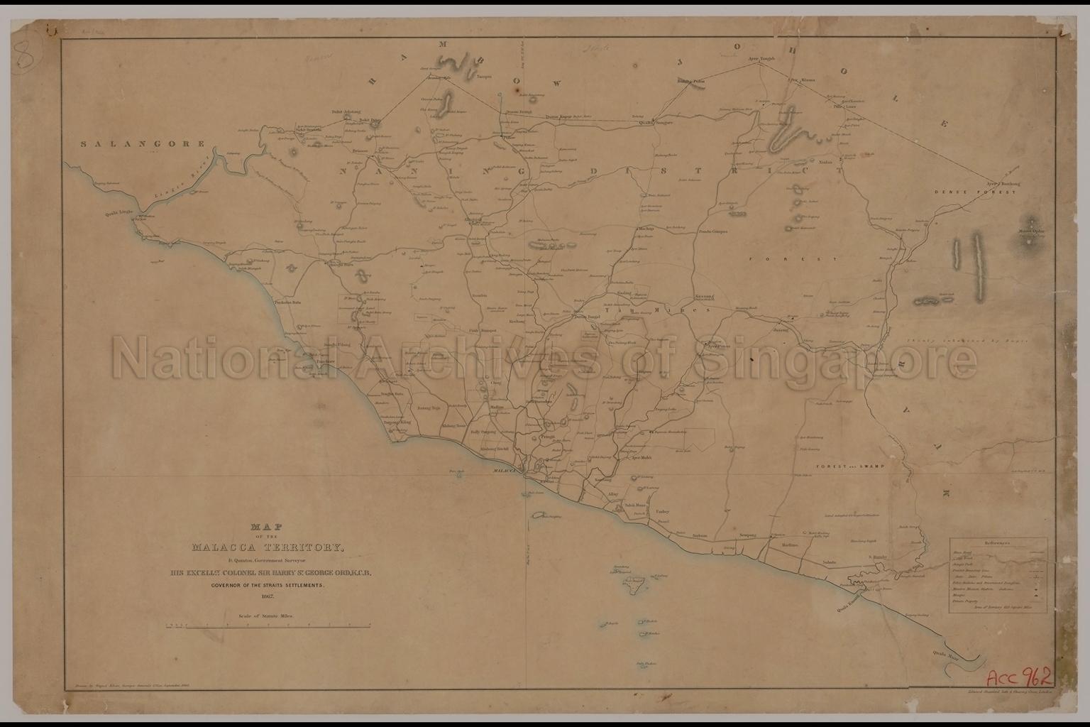 Map Of The Malacca Territory