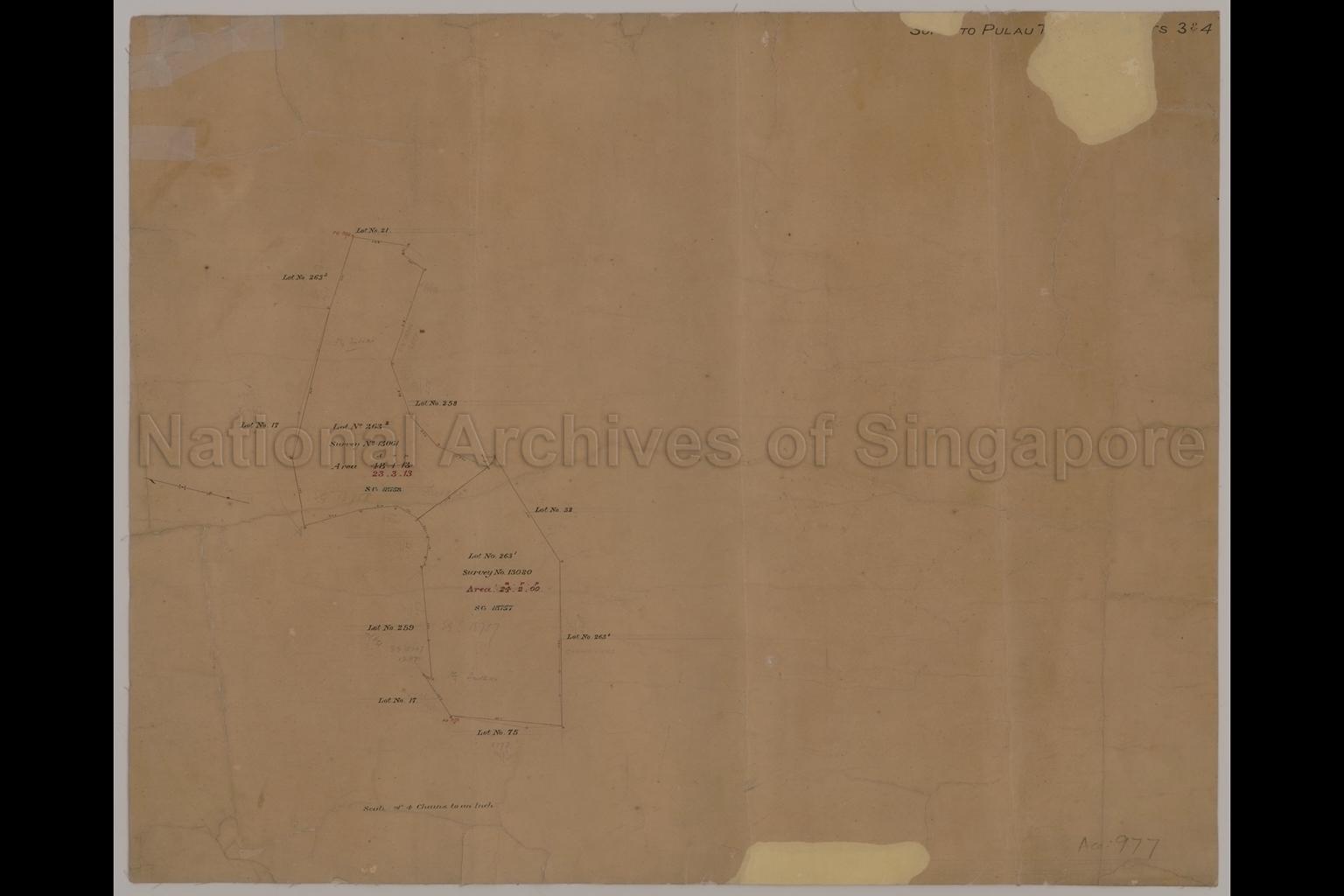 Supplement To Sheets Nos. 3 And 4 (Pulau Tekong), Singapore