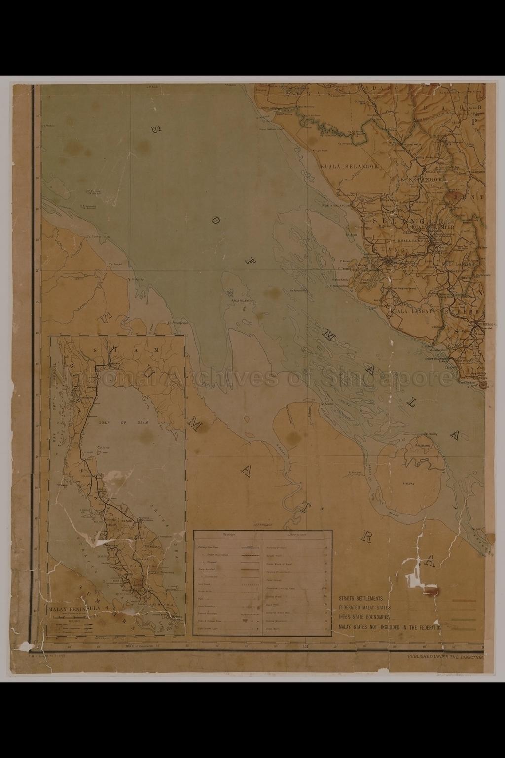 Map Of British Malaya Including the Straits Settlements,  …