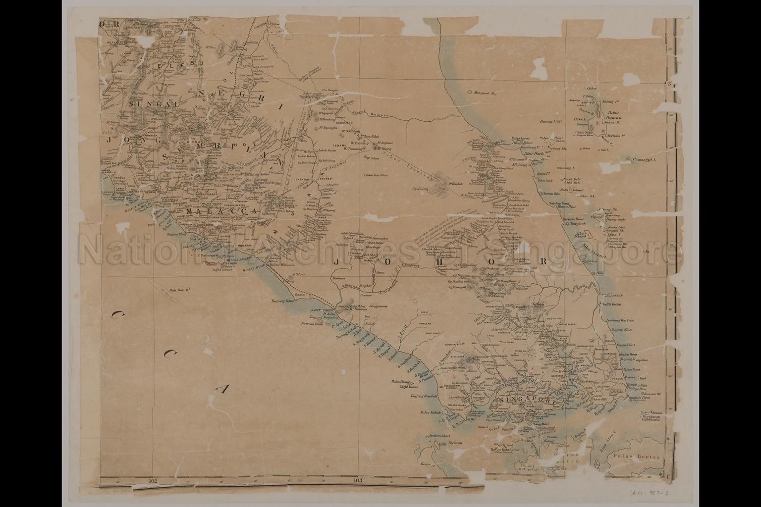 Map Of The Malay Peninsula 1891