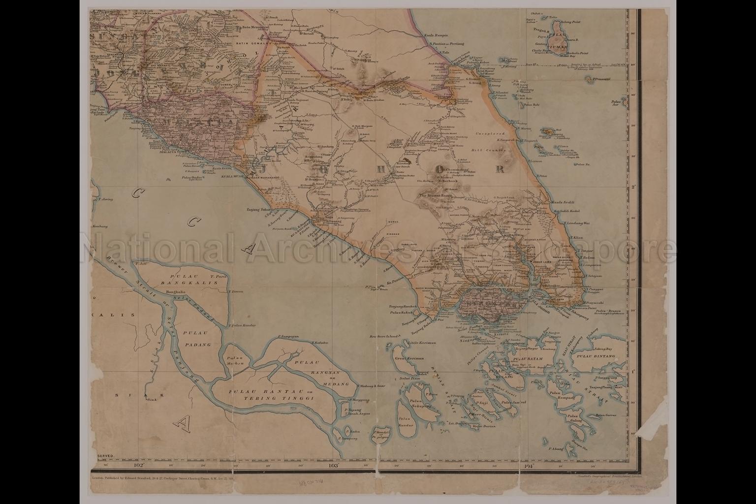 A Map Of The Malay Peninsula 1898