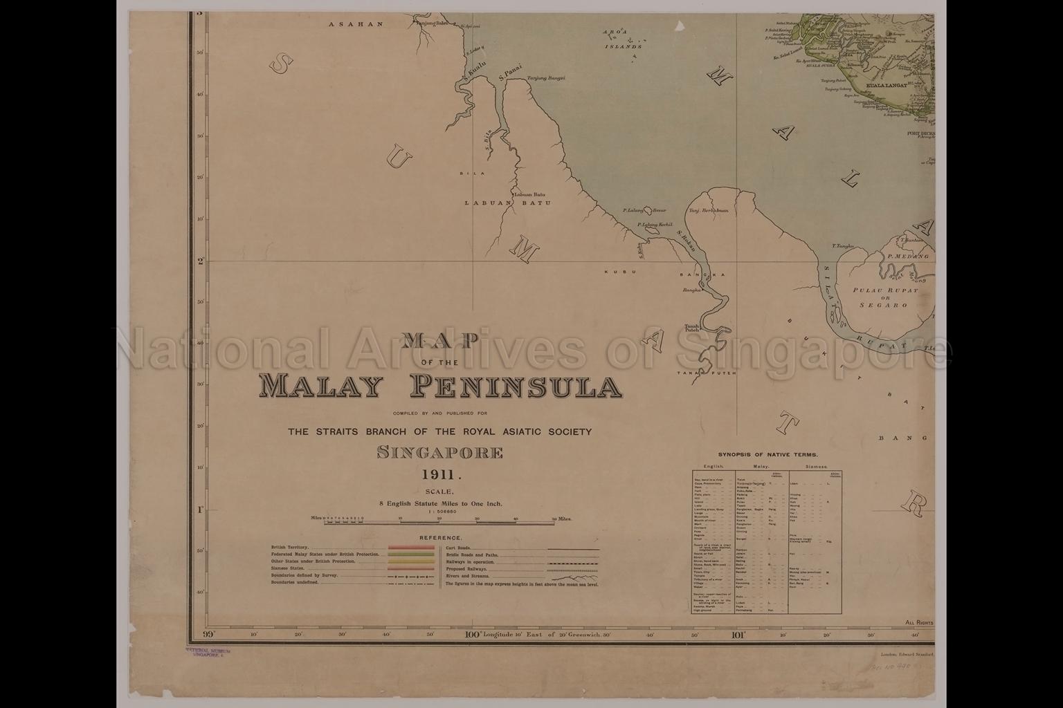 A Map Of The Malay Peninsula