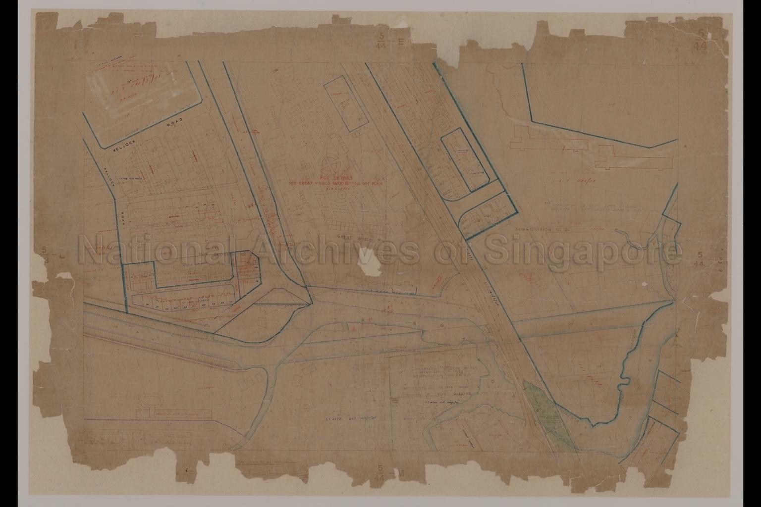 Singapore - Sheet 5/44I Sub division numbers 20 and 21