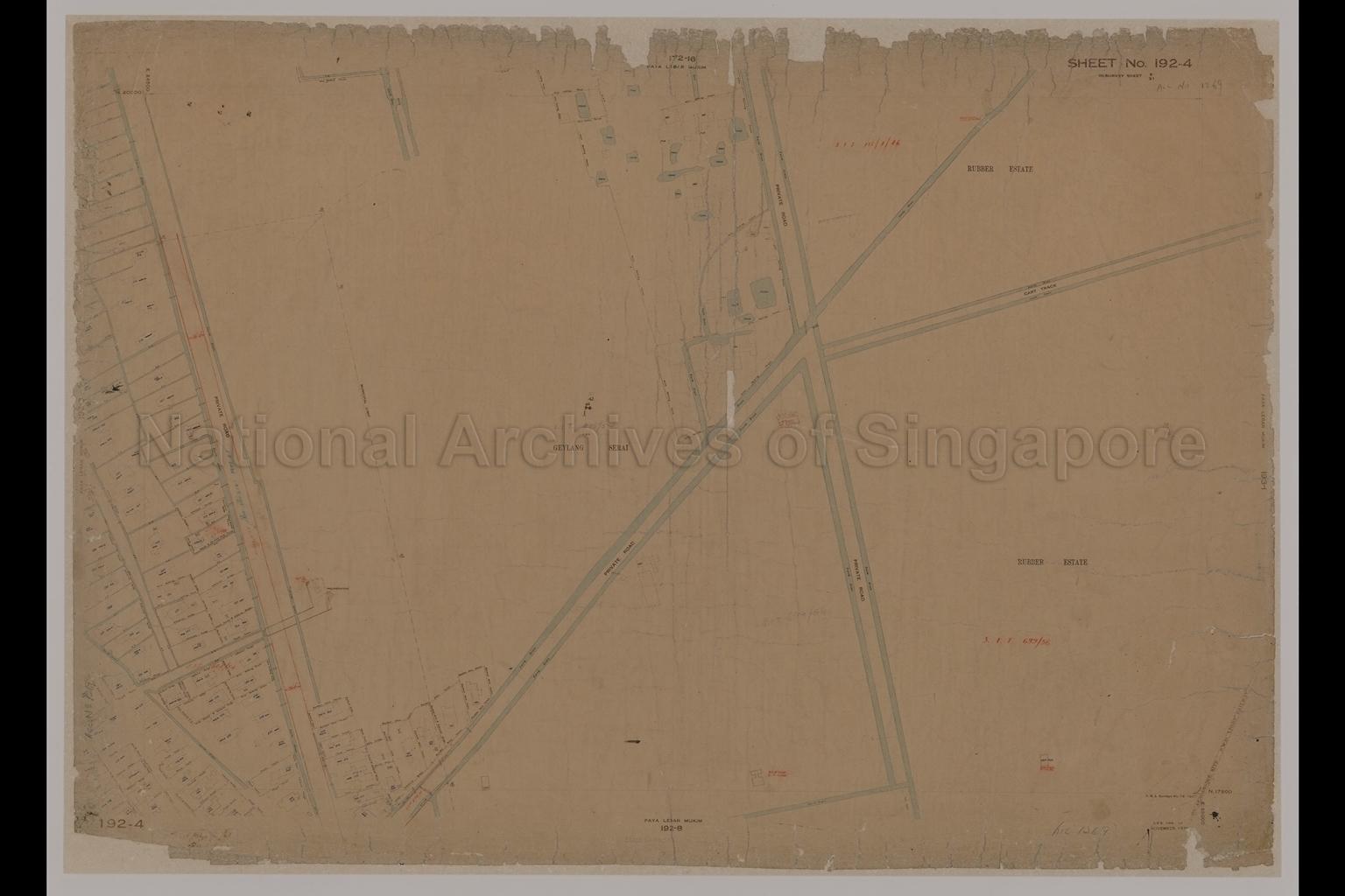 Singapore - Sheet 192-4 Paya Lebar Mukim