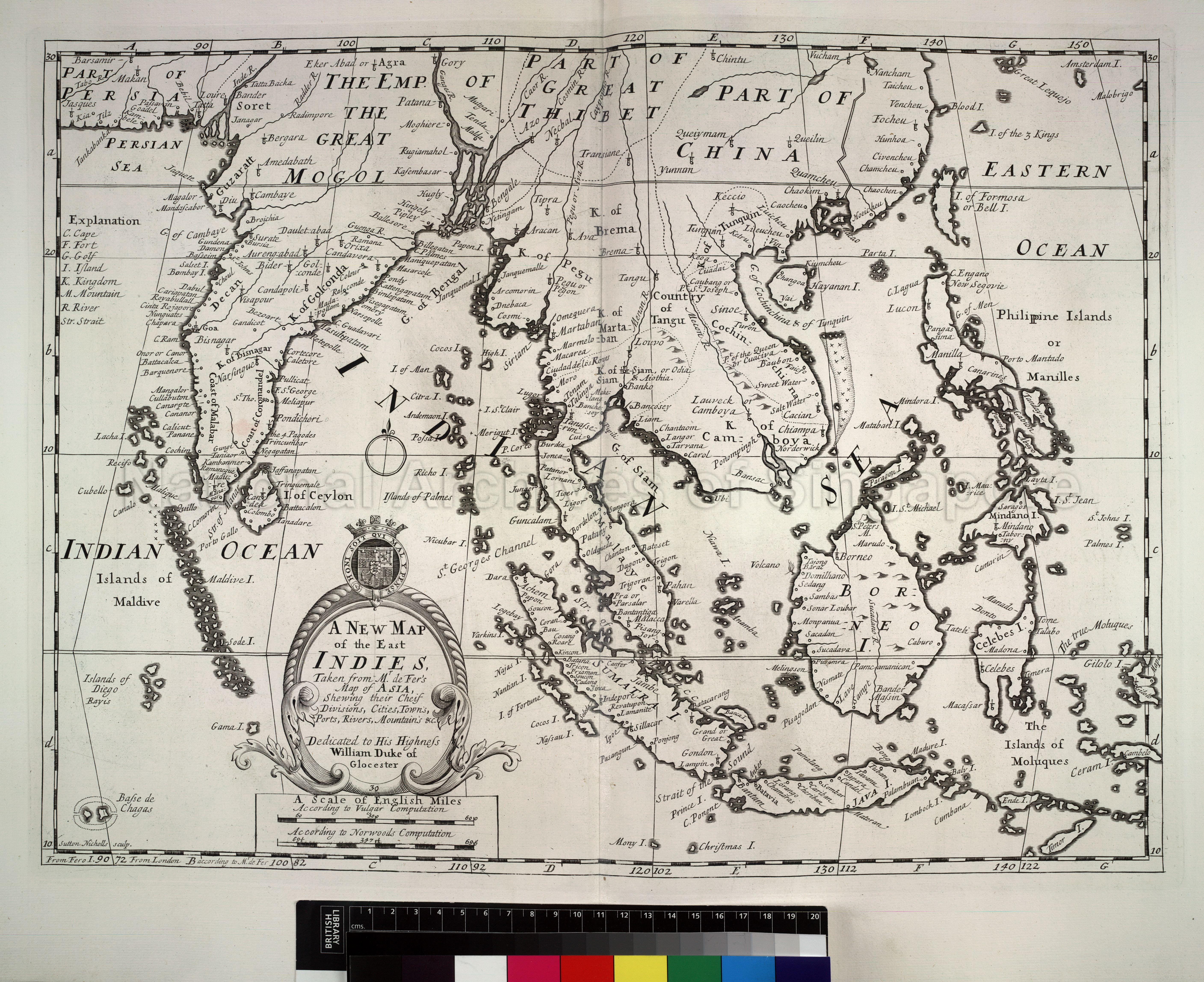A New Map of the East Indies taken from Mr de Fer's map of  …