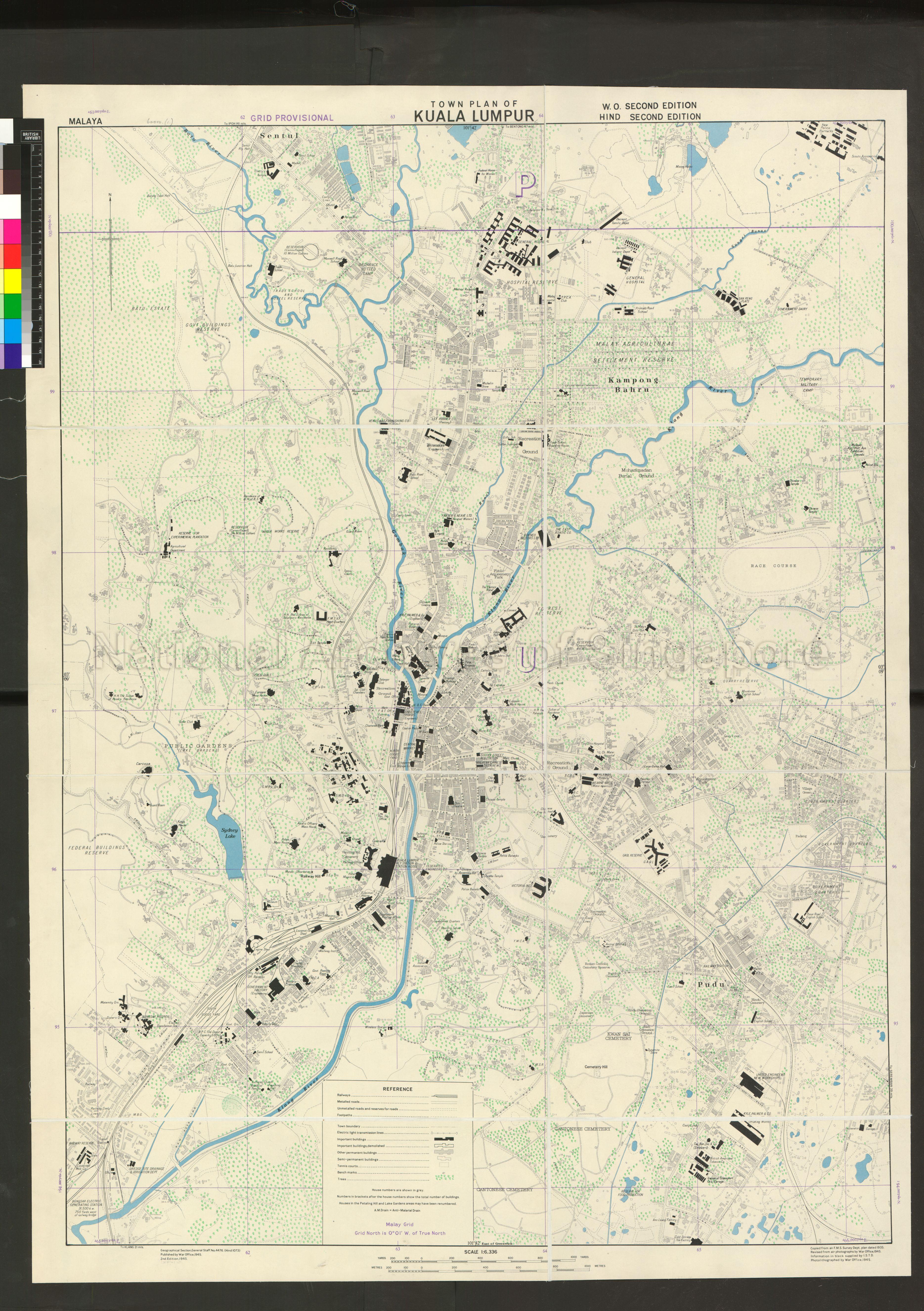 Malaya. Town Plan of Kuala Lumpur