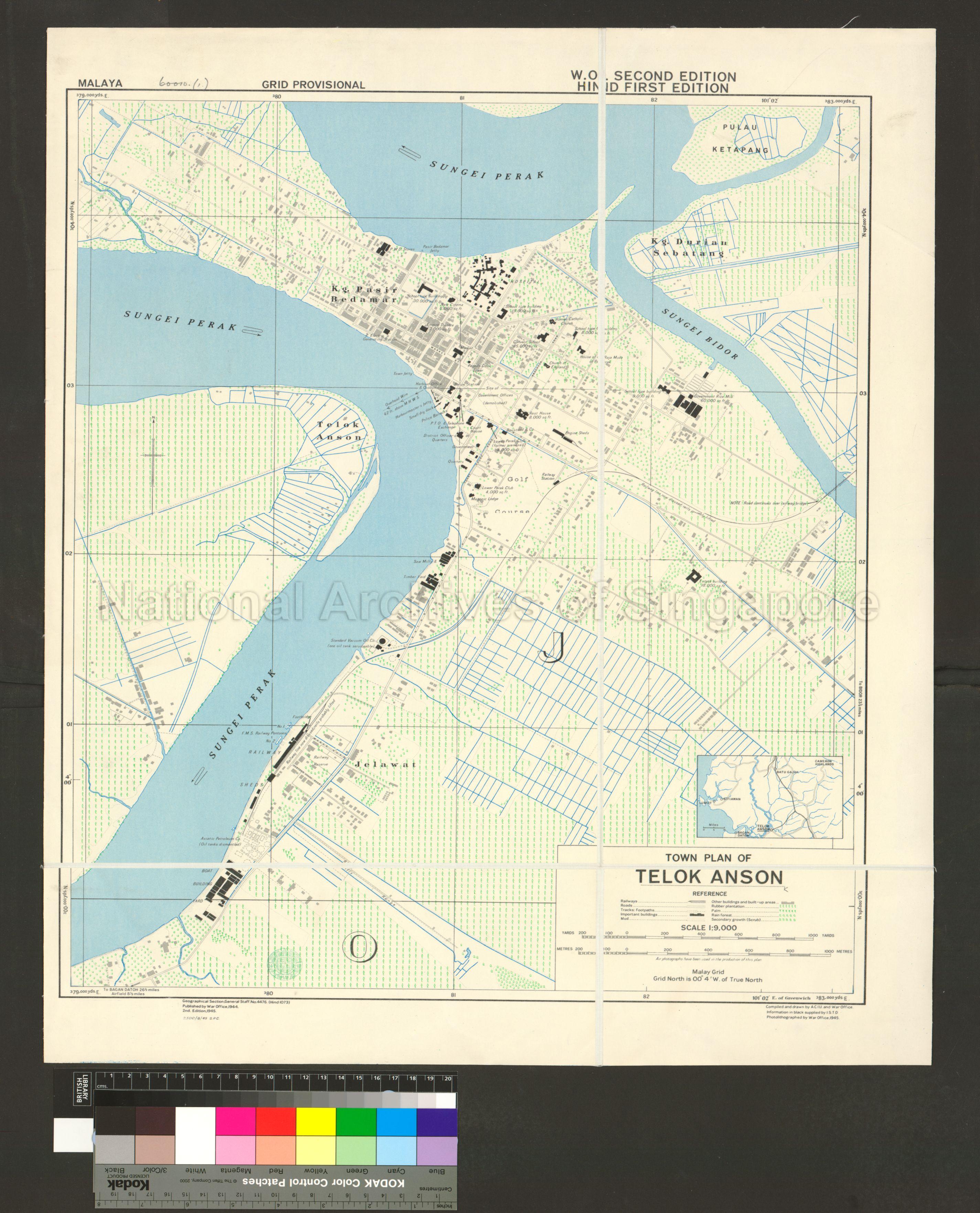 Malaya - Town Plan of Telok Anson