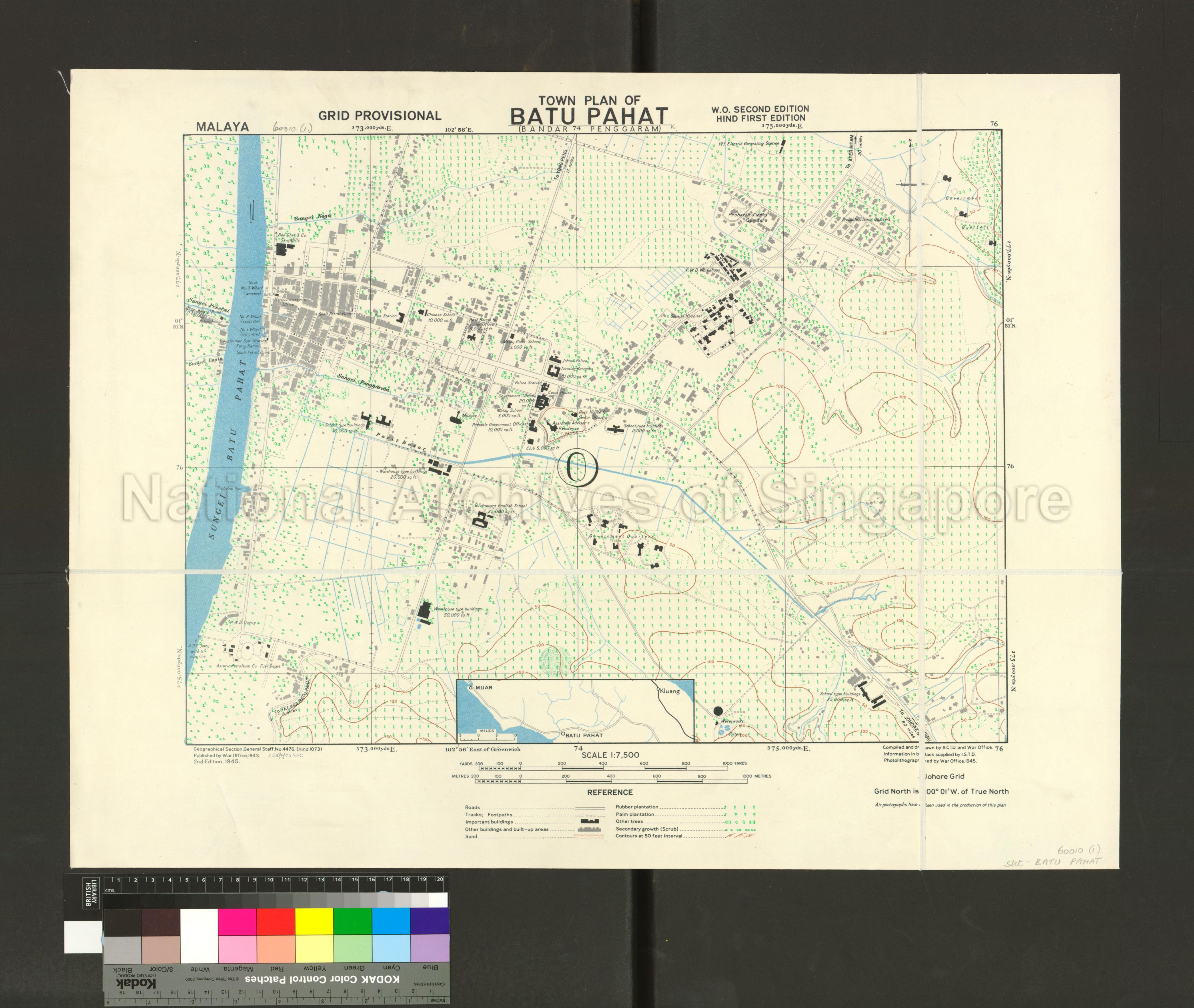 Malaya - Town Plan of Batu Pahat