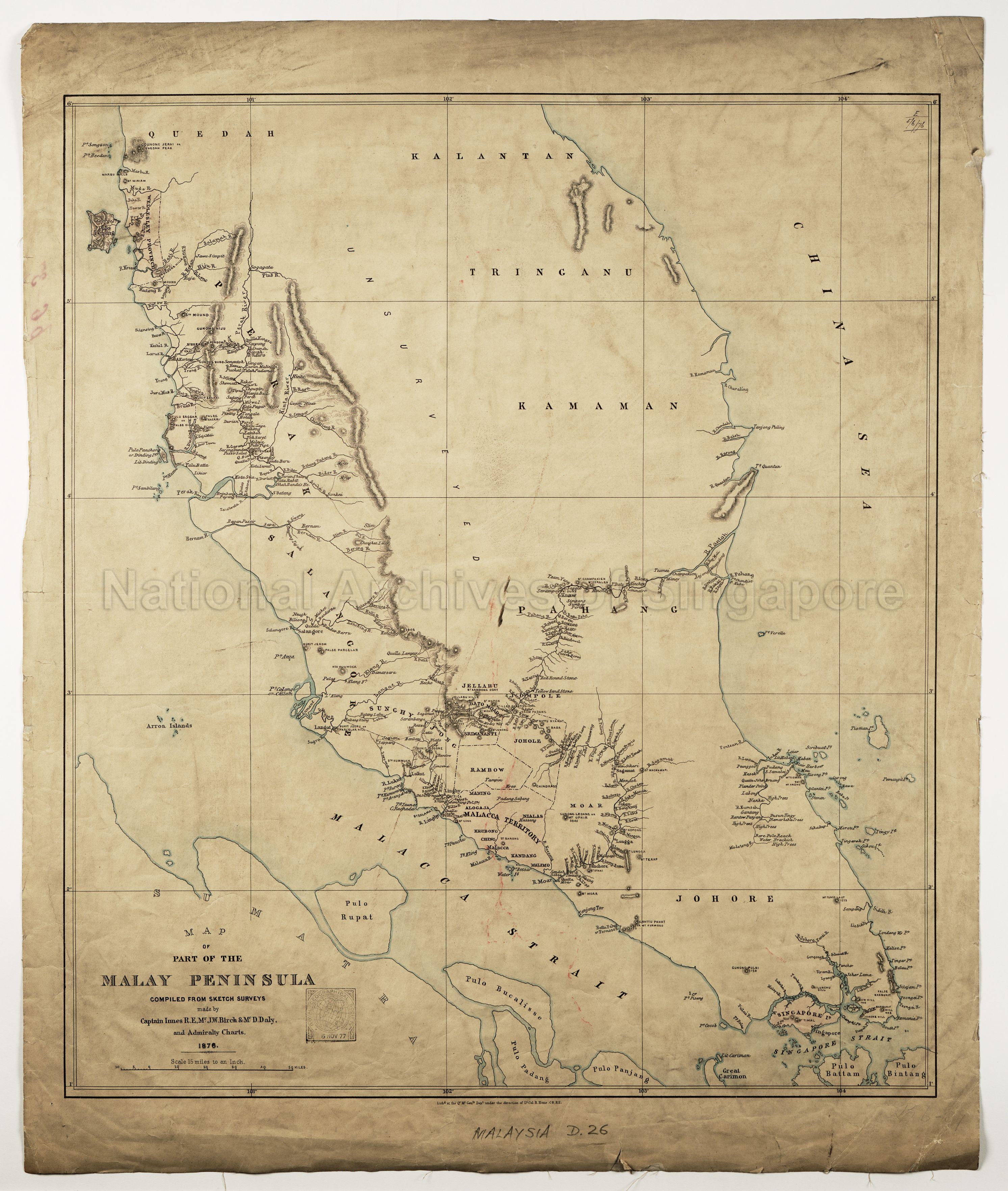 Map of Part of The Malay Peninsula
