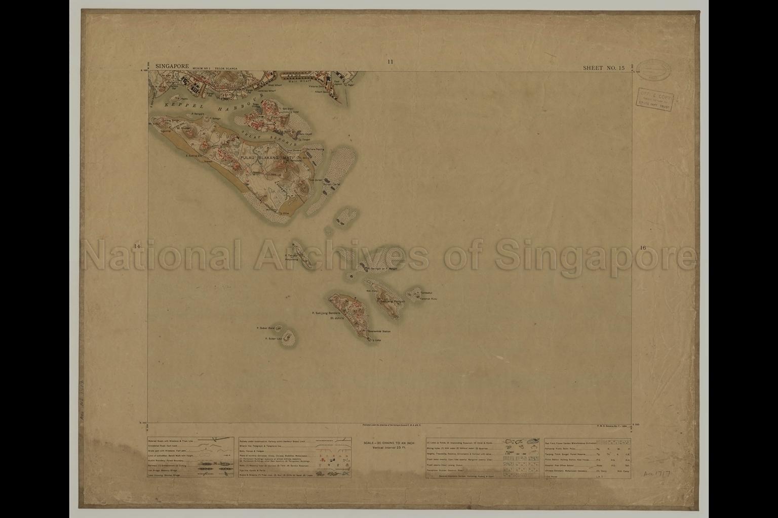 Singapore Sheet no.15 : Mukim number I Telok Blanga