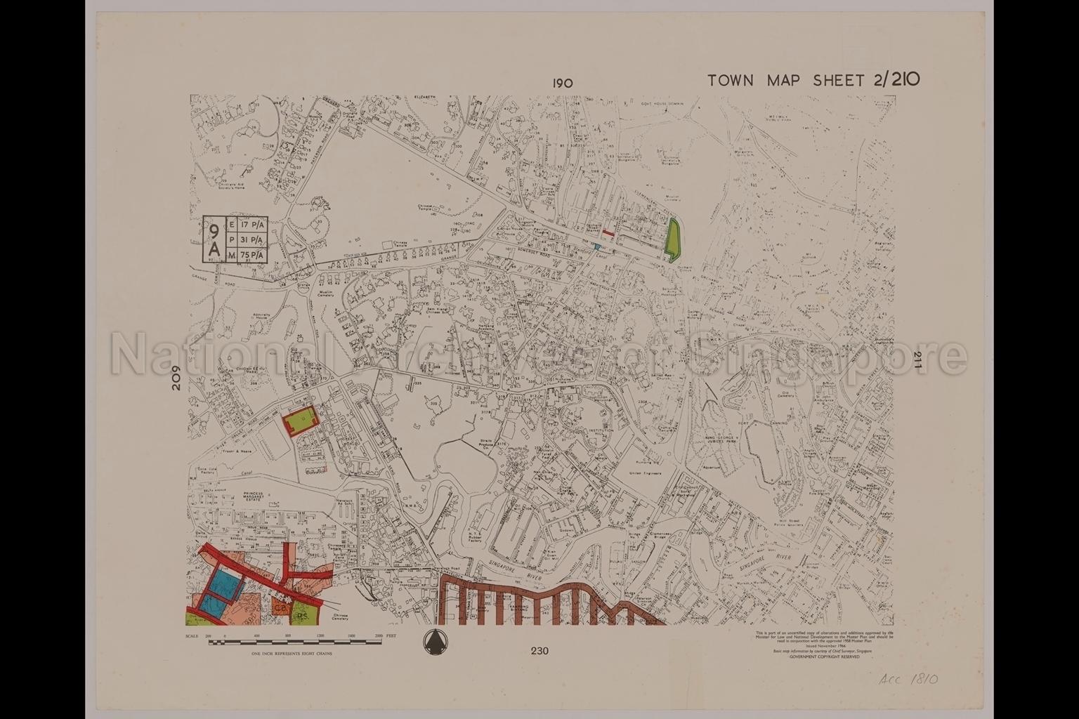 1958 Master Plan: Town Map Sheet 2/210