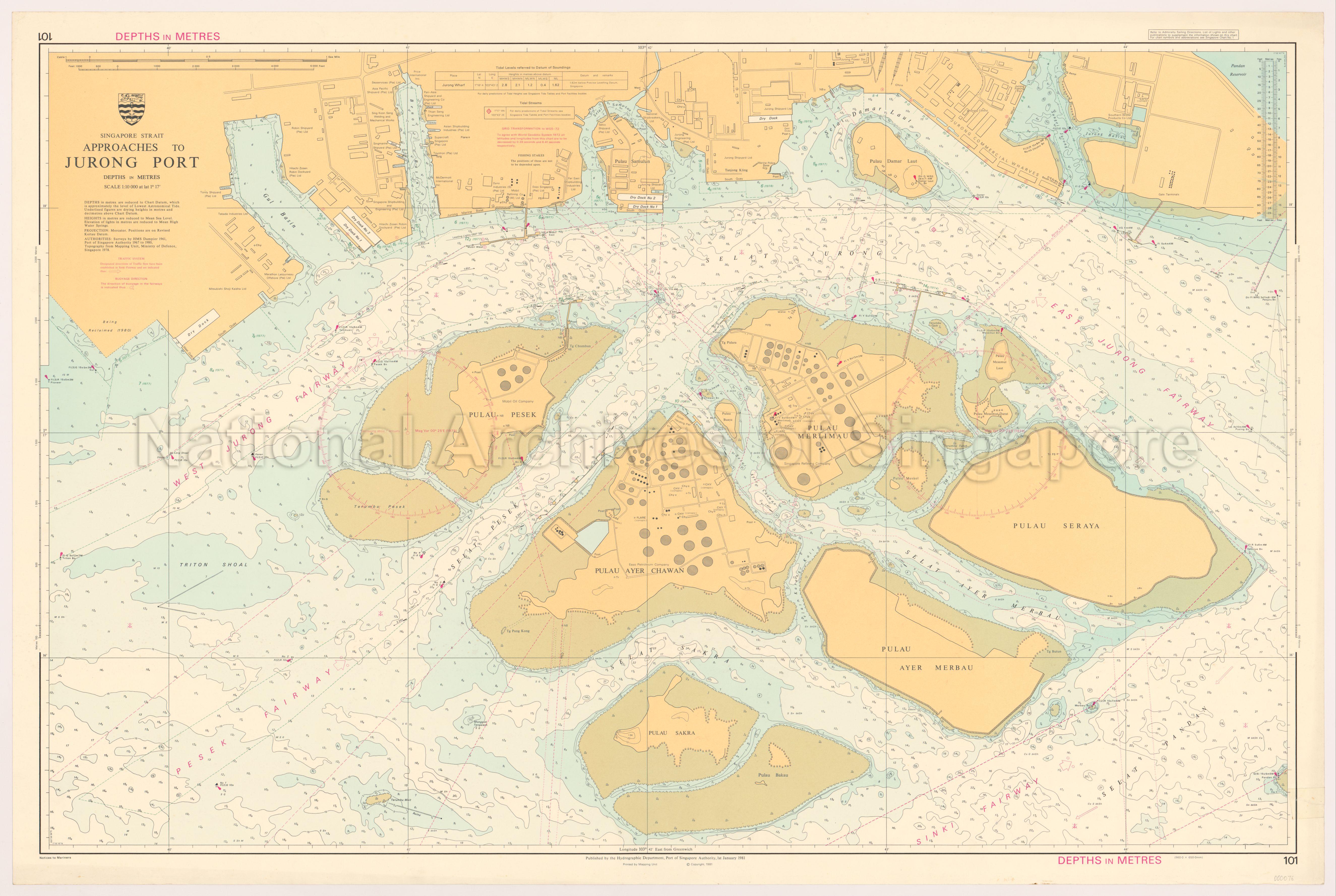 Singapore Strait. Approaches to Jurong Port