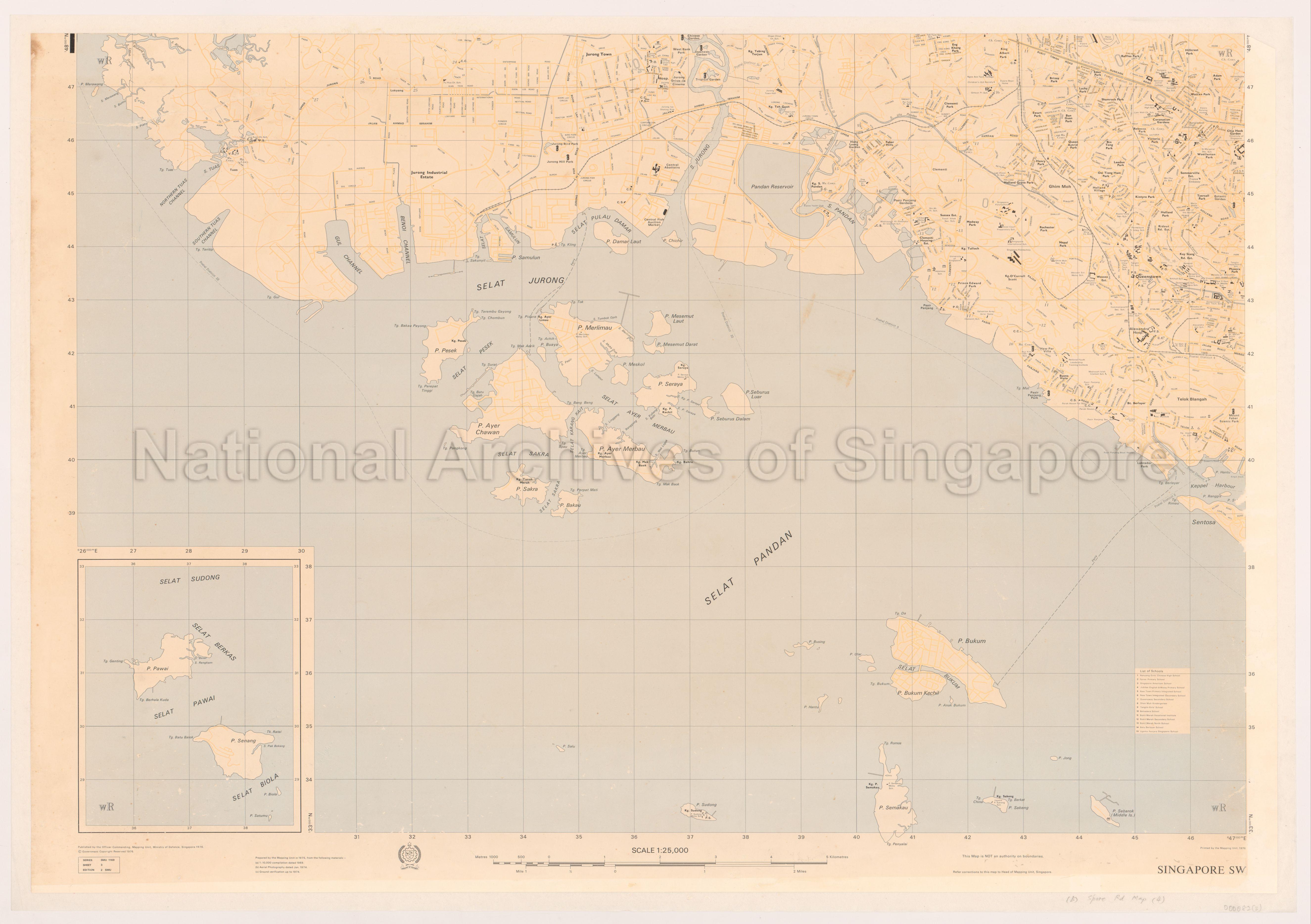 Singapore Road Map - Singapore South West (3/4)