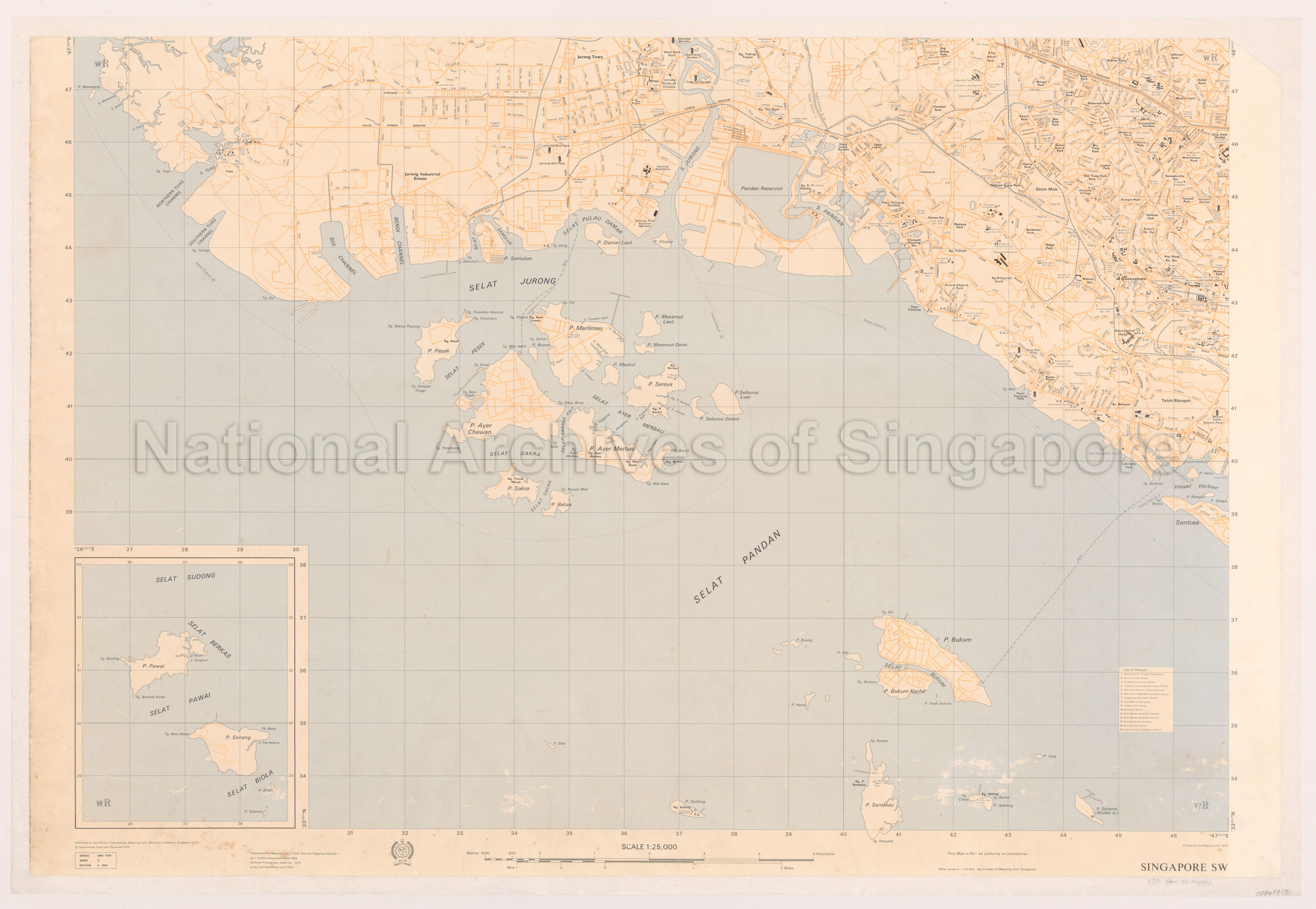 Singapore Road Map - Singapore South West (3/4)