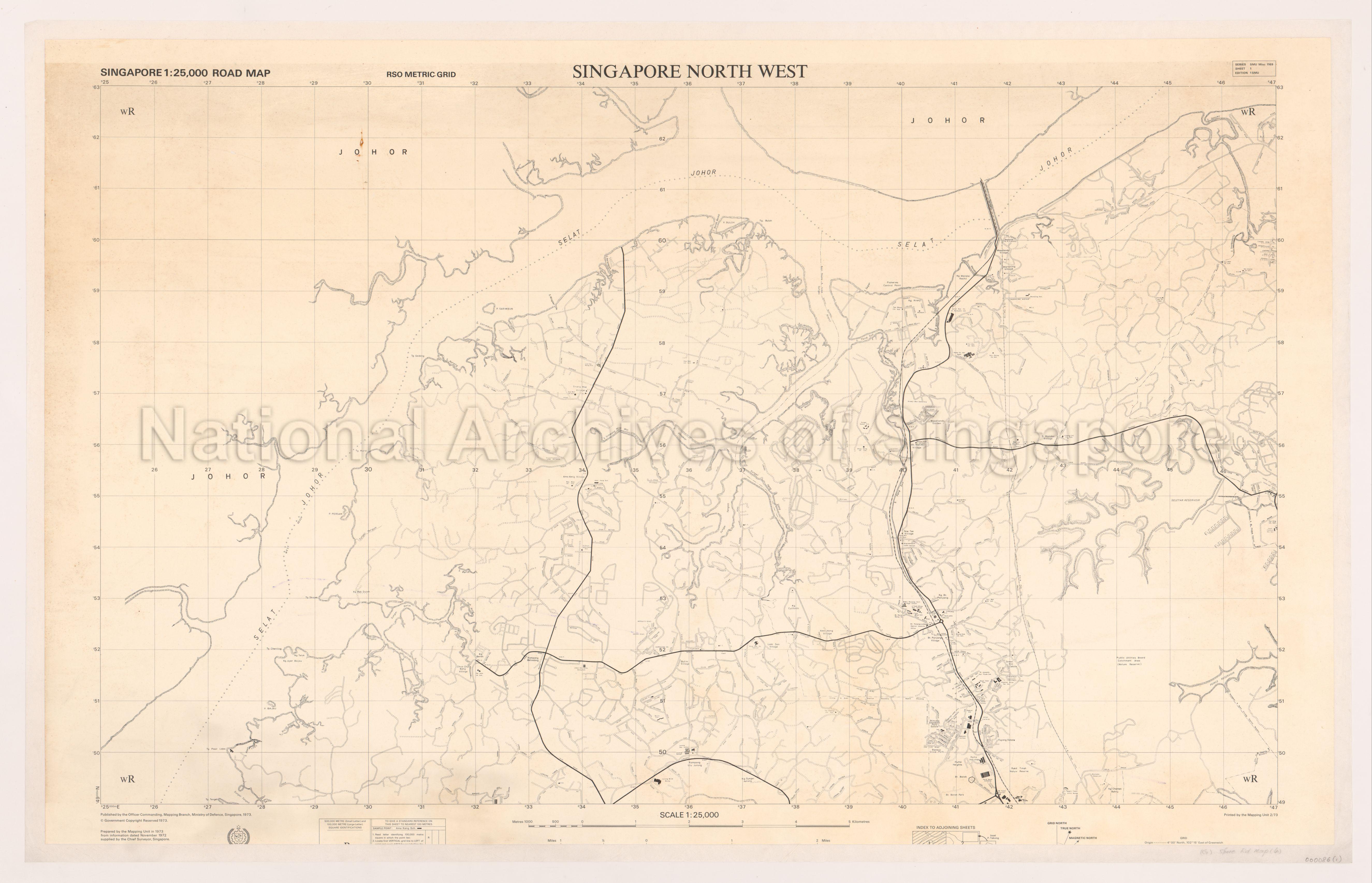 Singapore Road Map - Singapore North West (1/4)
