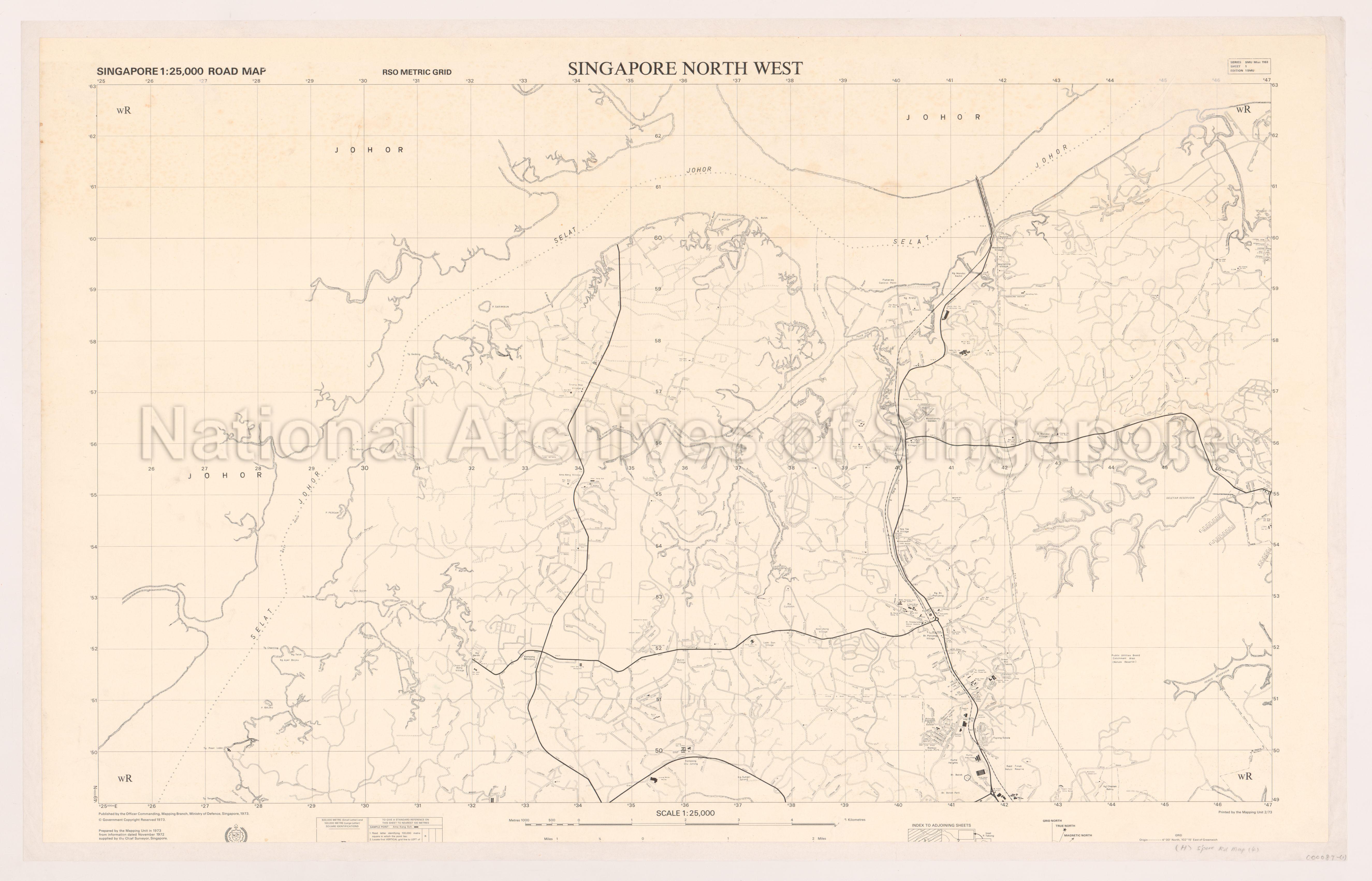 Singapore Road Map - Singapore North West (1/4)