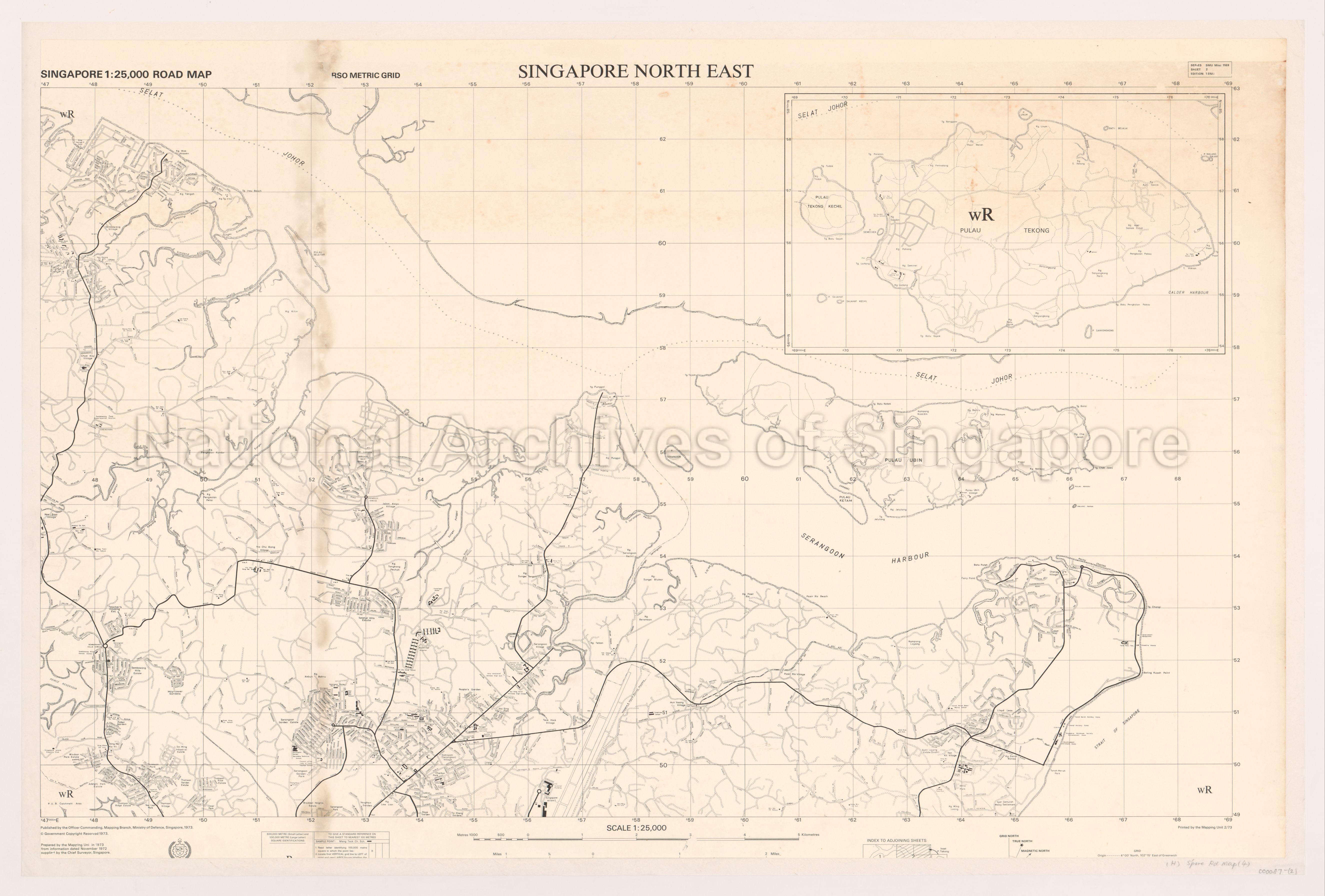 Singapore Road Map - Singapore North East (2/4)