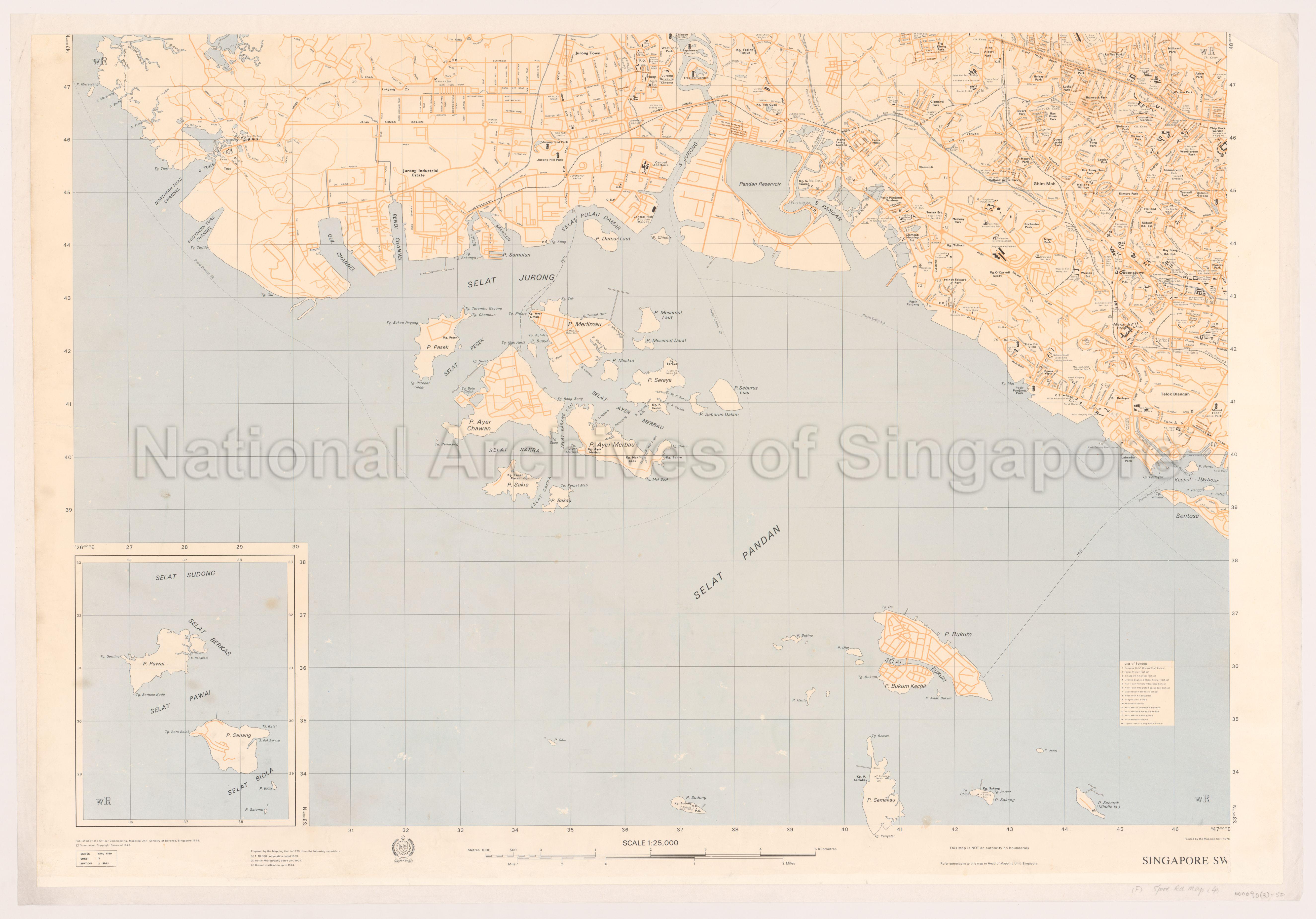 Singapore Road Map - Singapore South West (3/4)