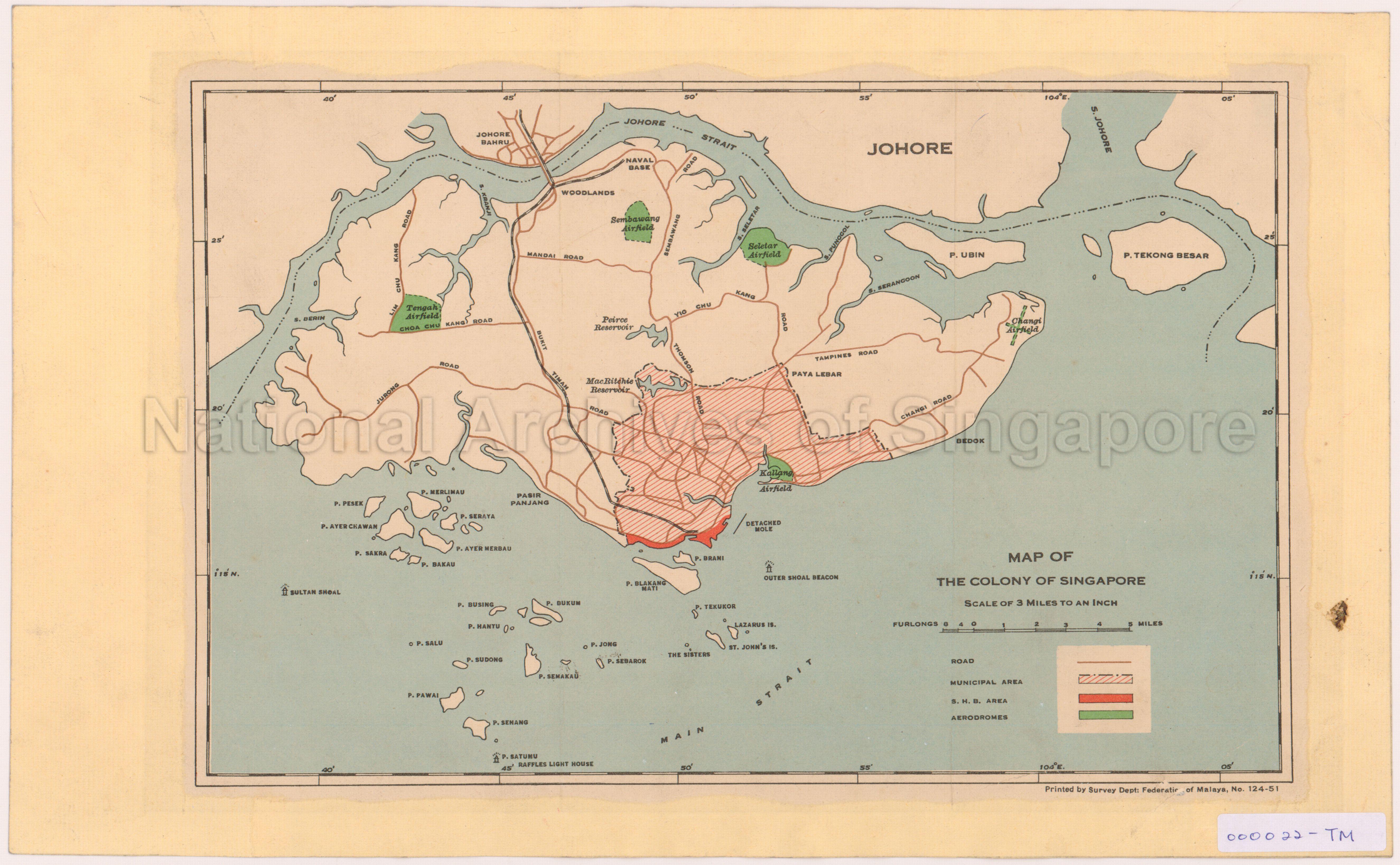 Map of the Colony of Singapore
