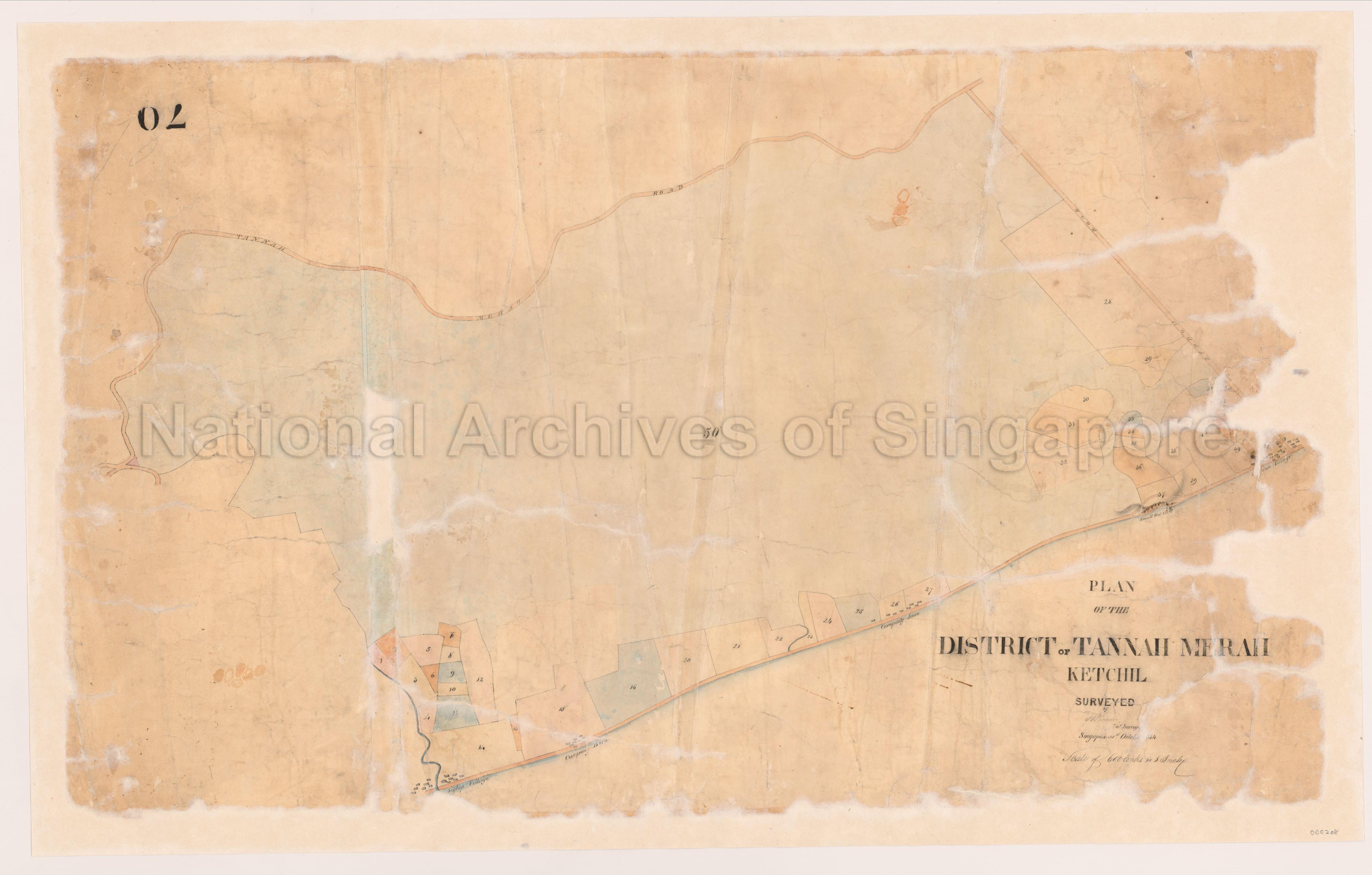 Plan Of The District Of Tannah (Tanah) Merah Ketchill ( …