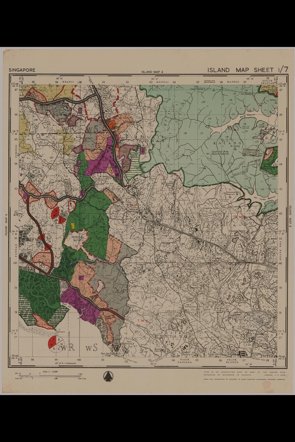 Singapore Island Map Sheet 1/7