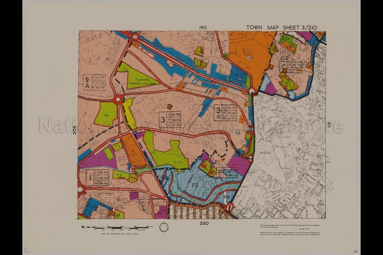 1976 Master Plan: Town Map Sheet 3/210