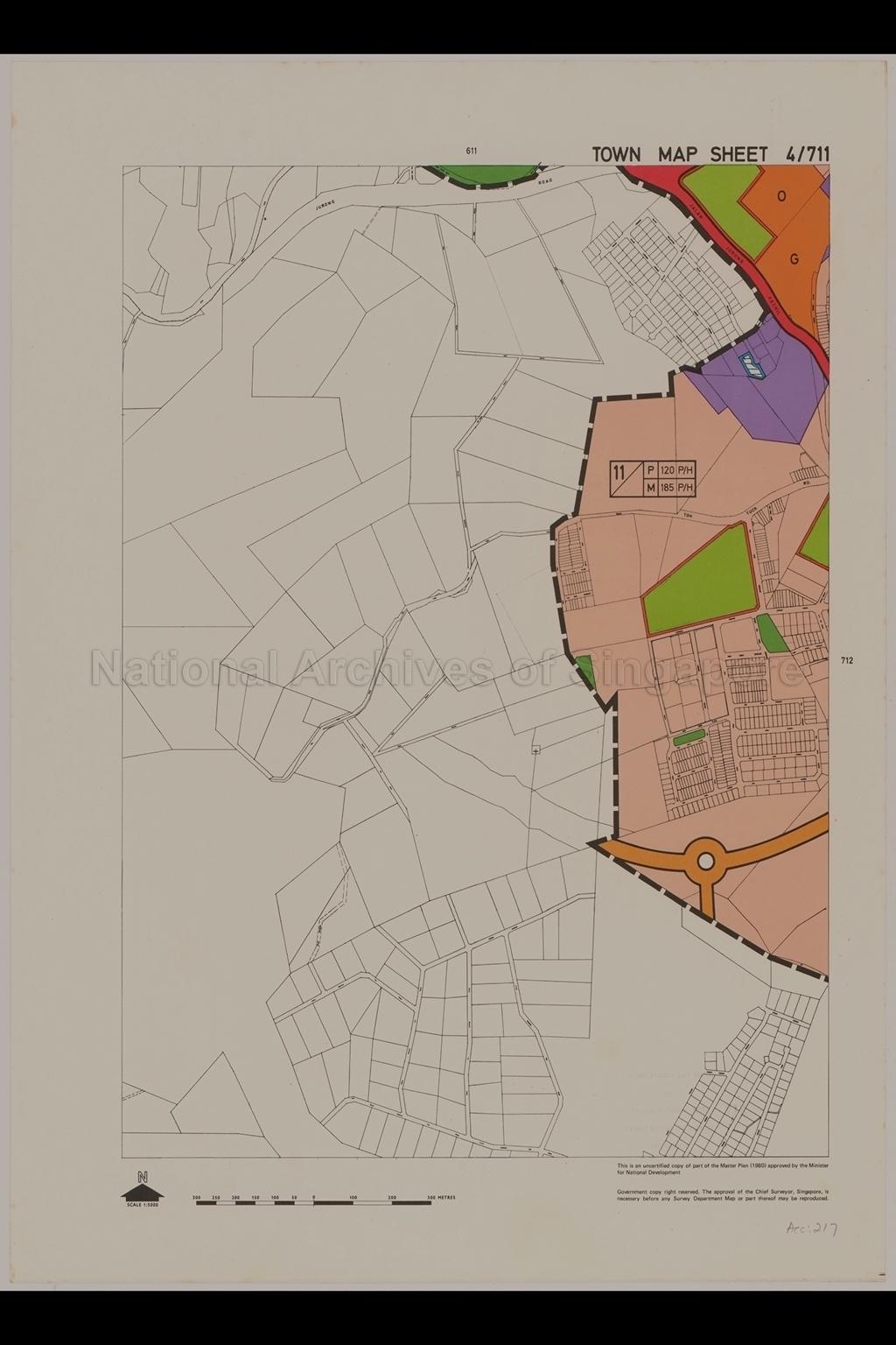 Master Plan 1980 : Town Map Sheet 4/711