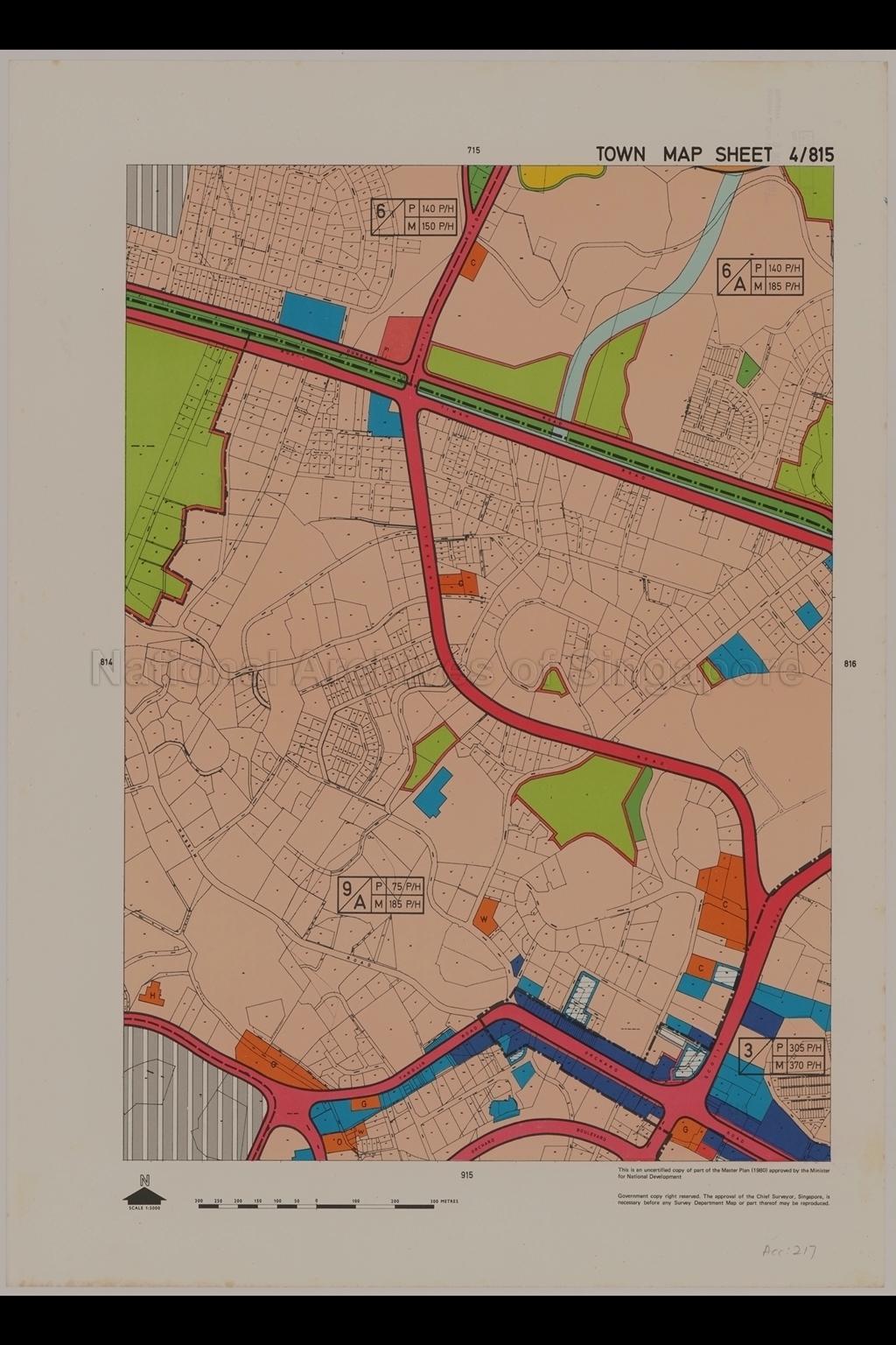 Master Plan 1980 : Town Map Sheet 4/815