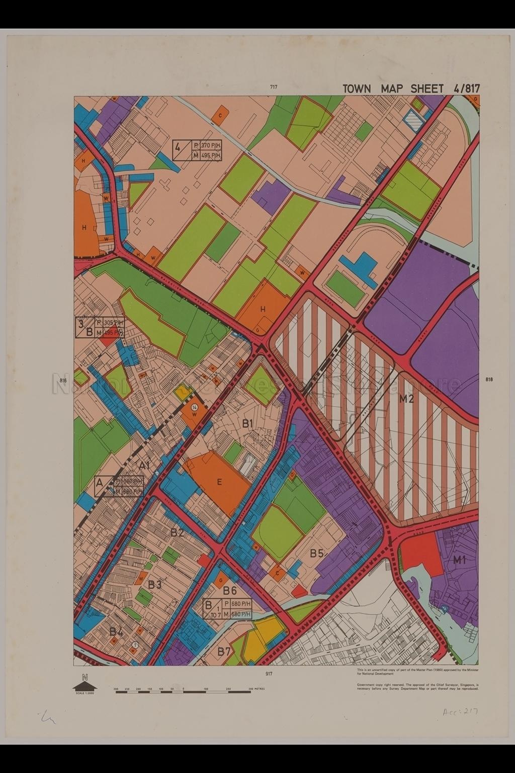 Master Plan 1980 : Town Map Sheet 4/817