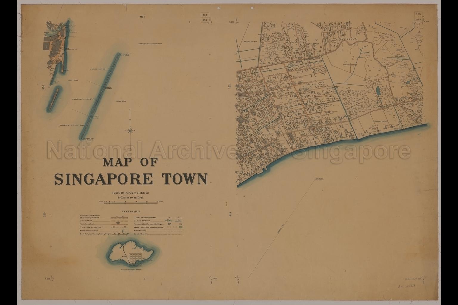 Map of Singapore Town