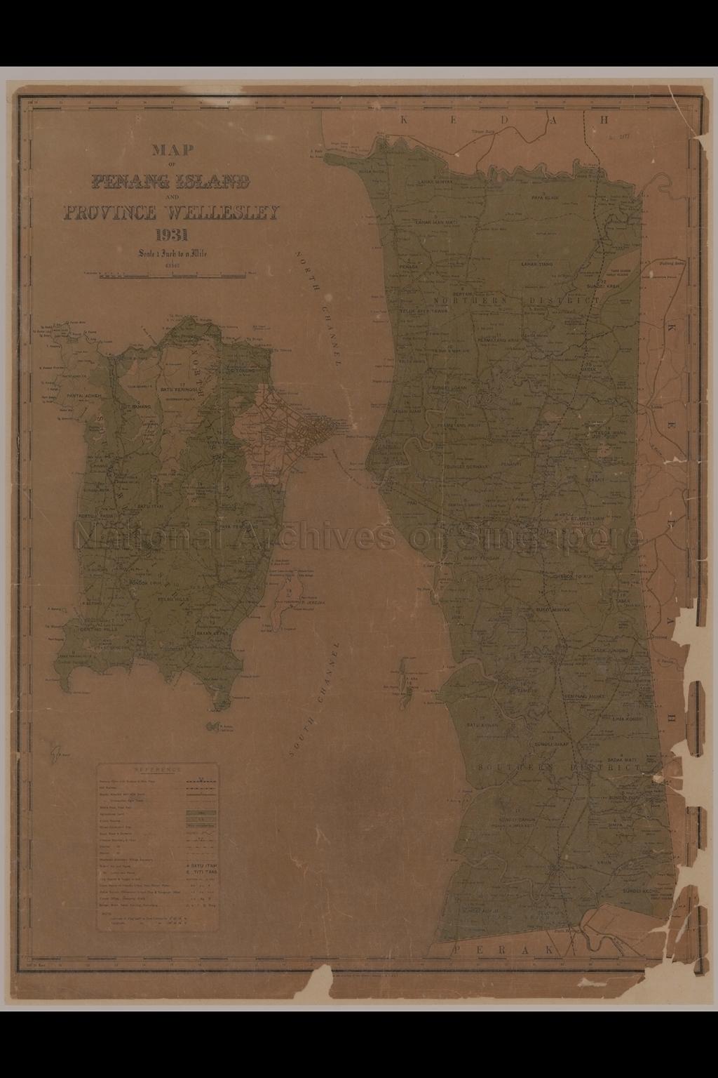 Map of Penang Island and Province Wellesley