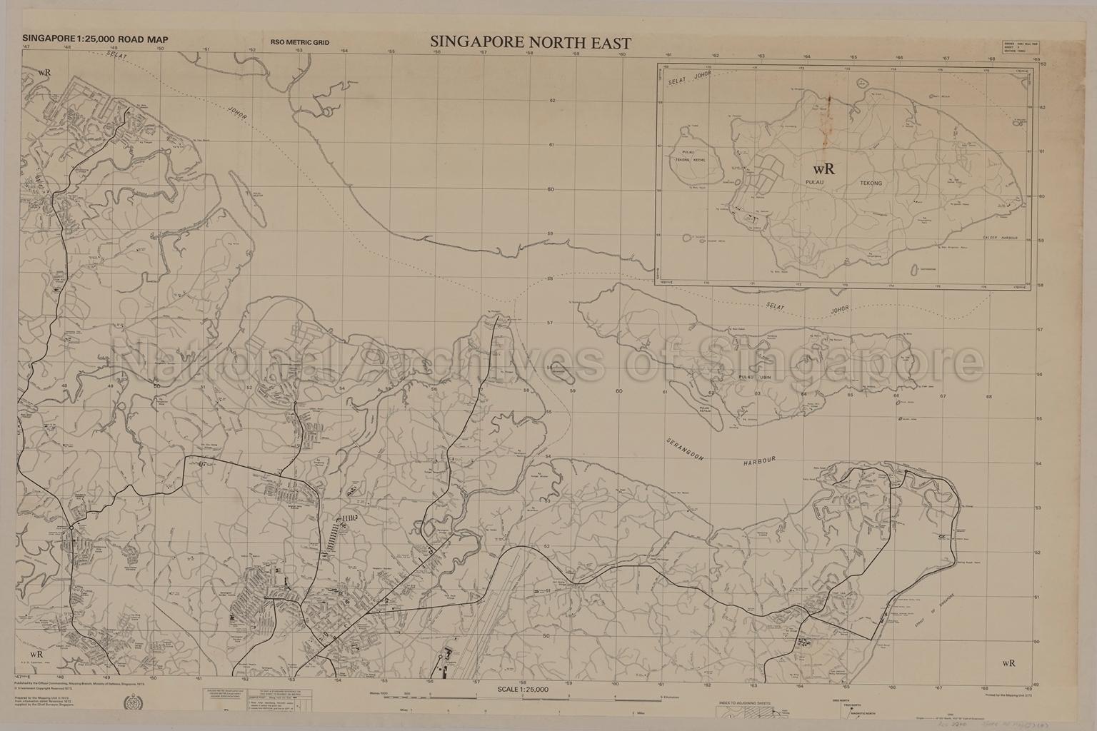 Singapore Road Map. Singapore North East