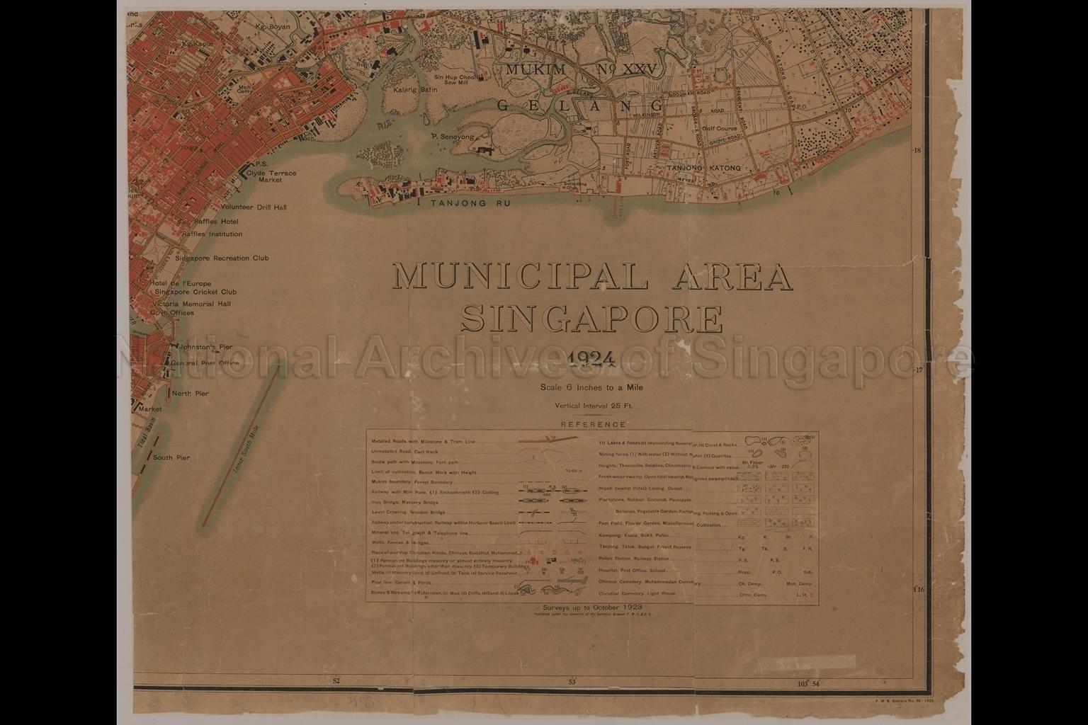 Municipal Area,Singapore,1924