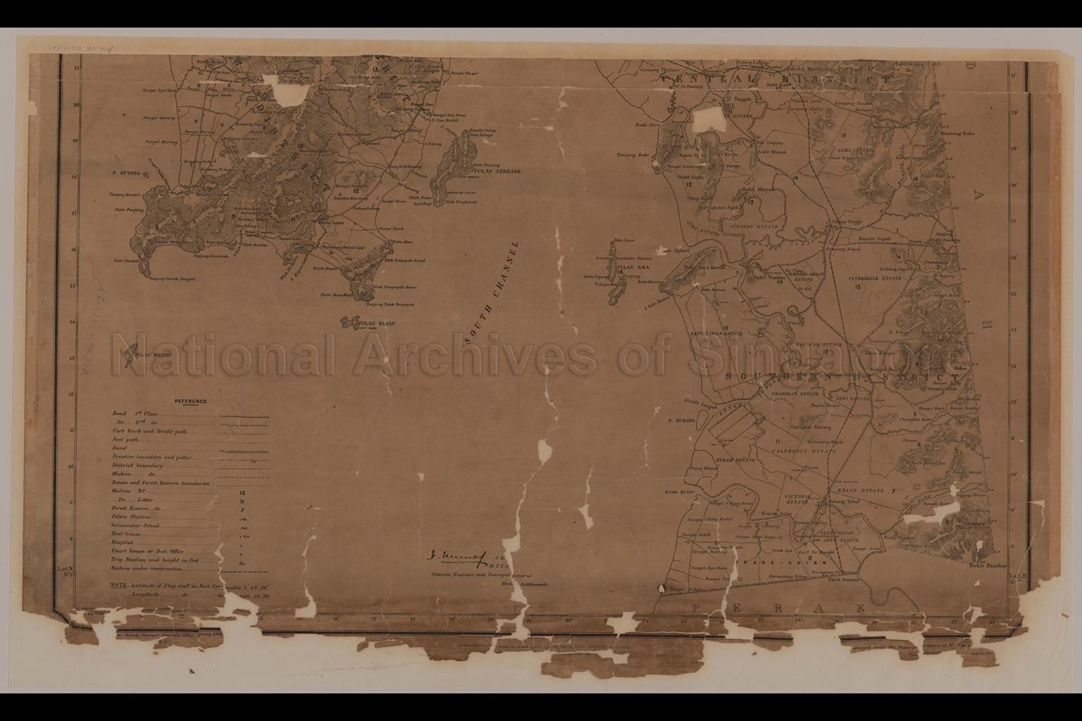 Map of Pinang Island and Province Wellesley,1897