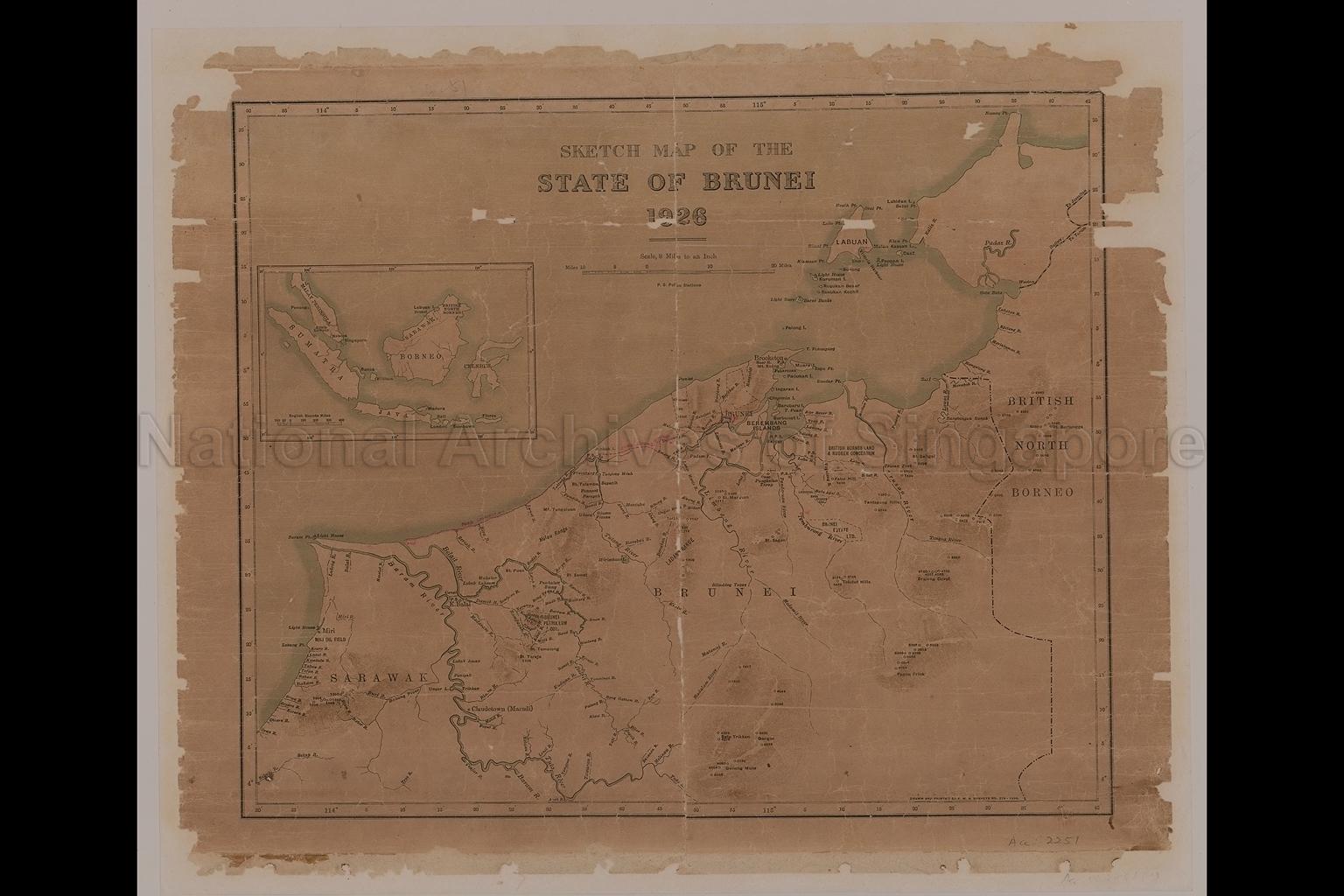 Sketch Map of the State of Brunei,1926