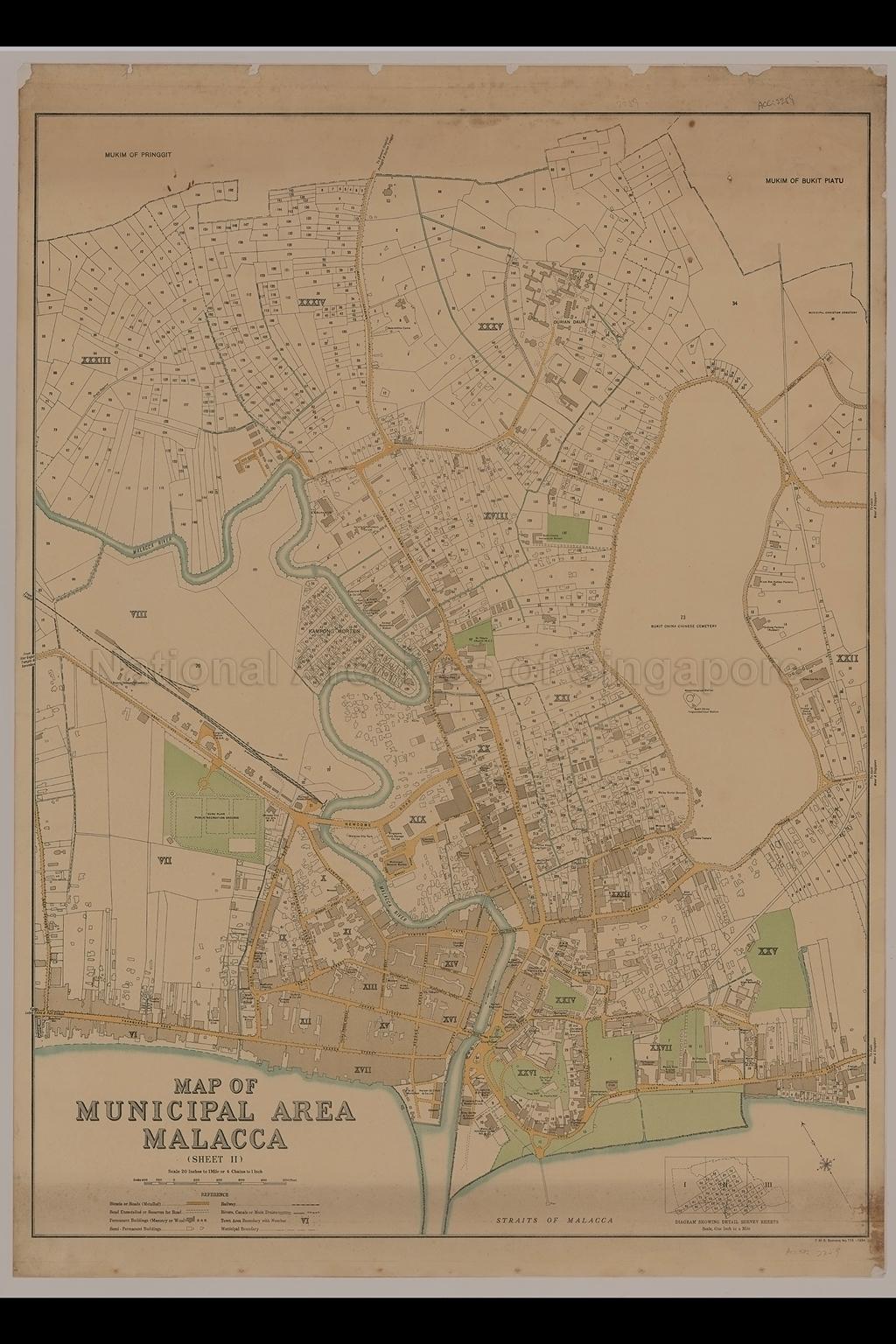 Map of Municipal Area, Malacca. (Sheet II)