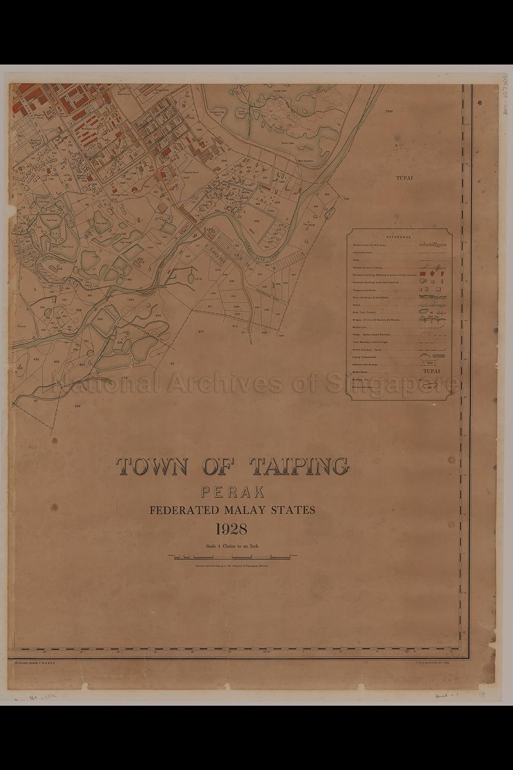Town of Taiping, Perak, Federated Malay States,1928
