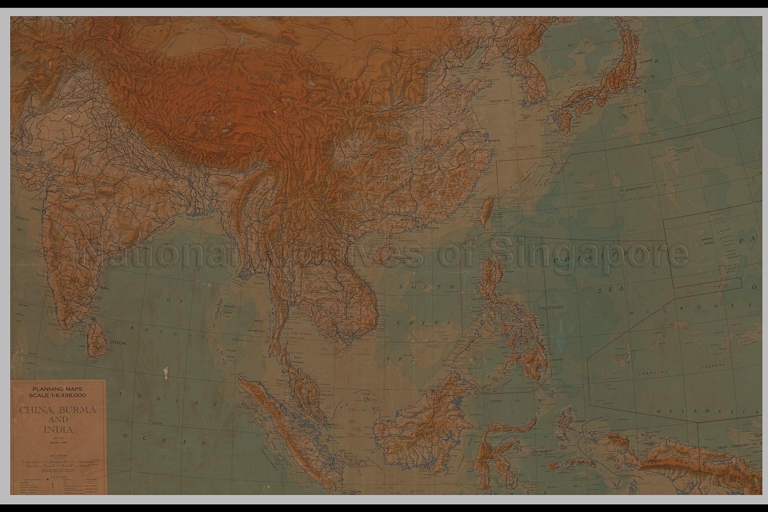 Planning Maps. China, Burma and India