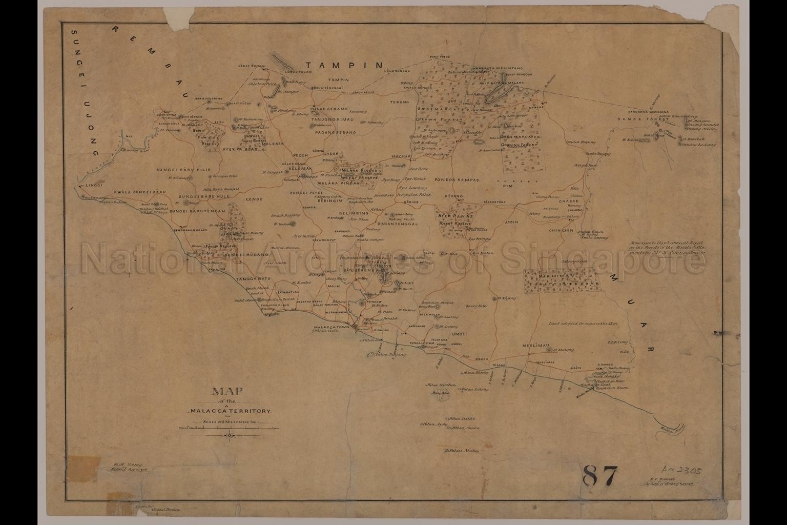 Map of the Malacca Territory
