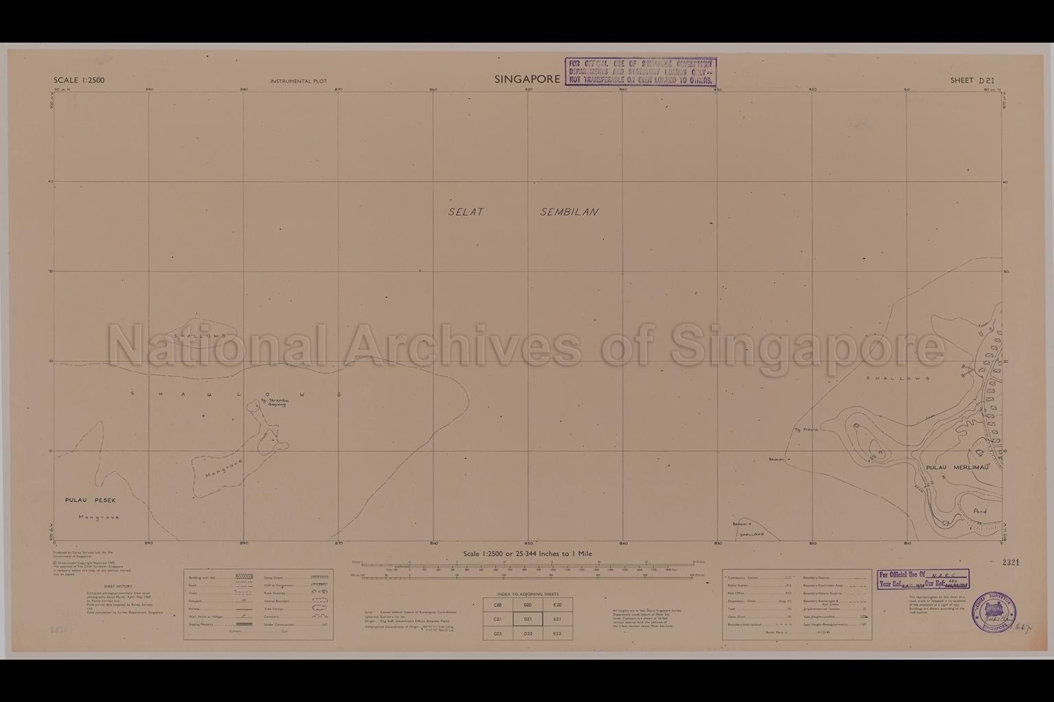 Singapore. Instrumental Plot - Selat Sembilan and Pulau  …
