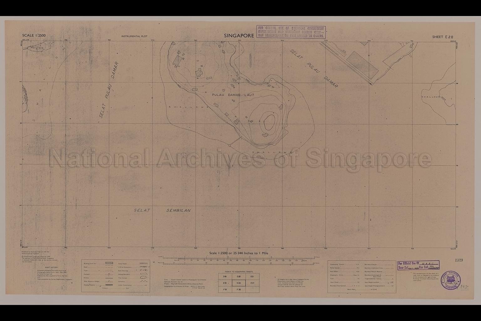 Singapore. Instrumental Plot - Pulau Damar Laut and Selat  …