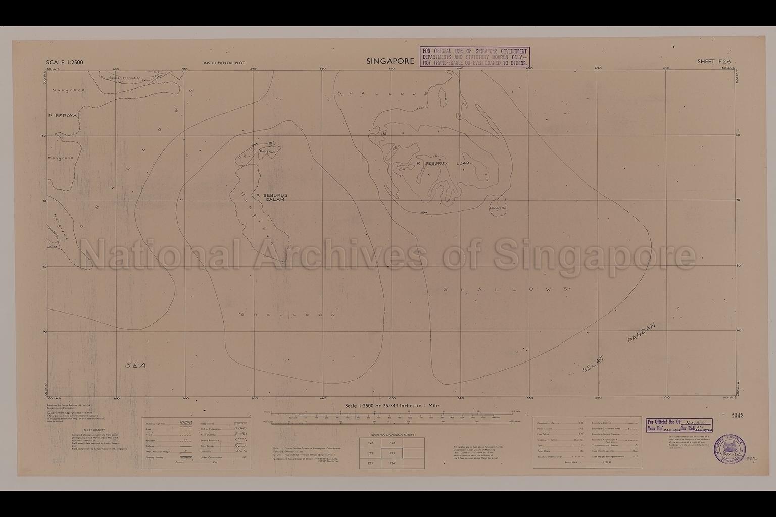 Singapore. Instrumental Plot - Pulau Sebarus Dalam and Pulau …