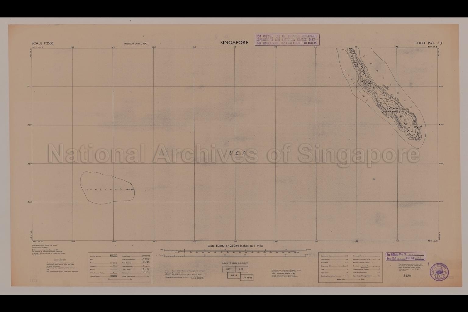 Singapore. Instrumental Plot - Pulau Tekukor south of   …