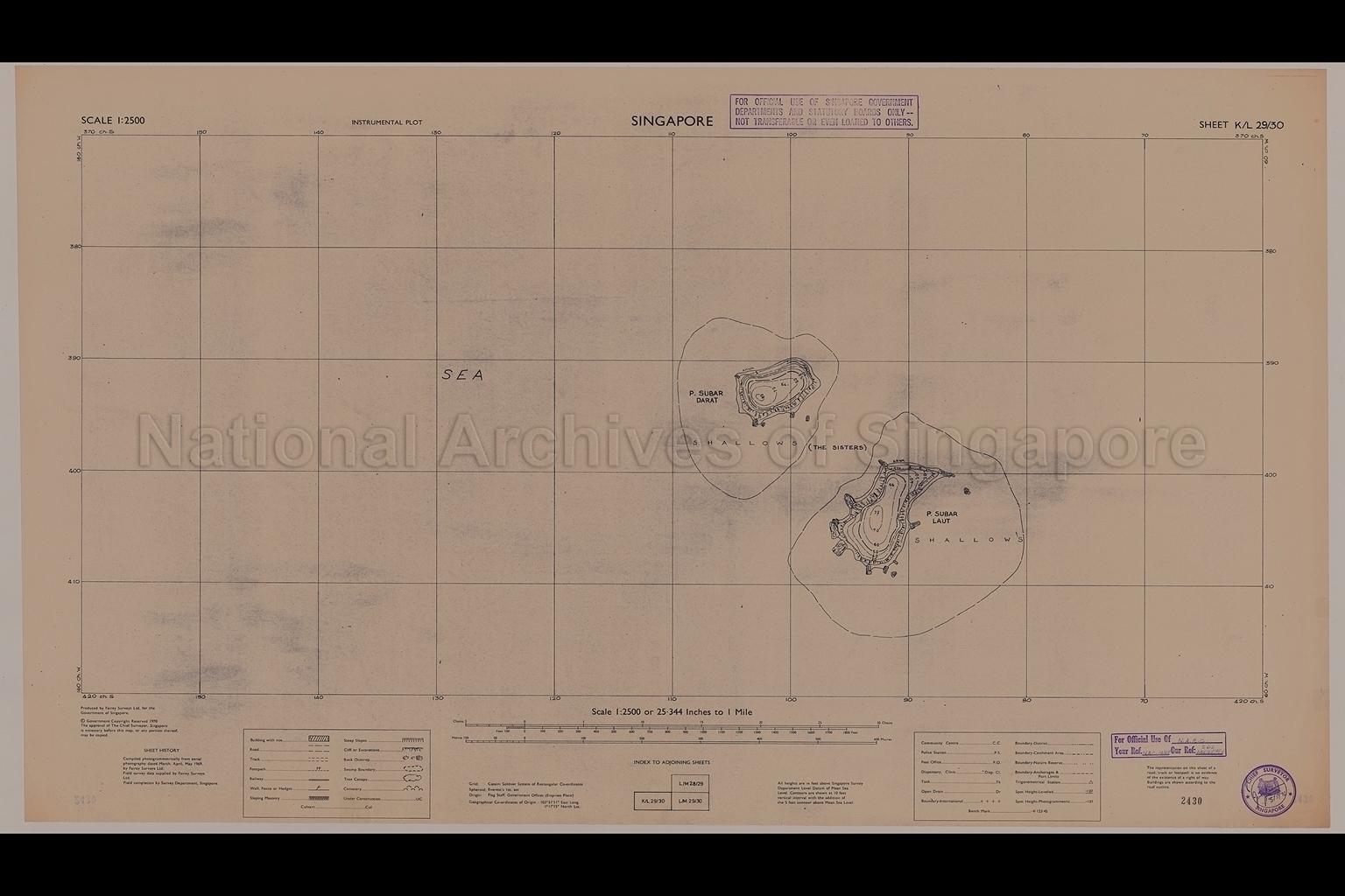 Singapore. Instrumental Plot - Pualu Subar Darat, Pulau  …