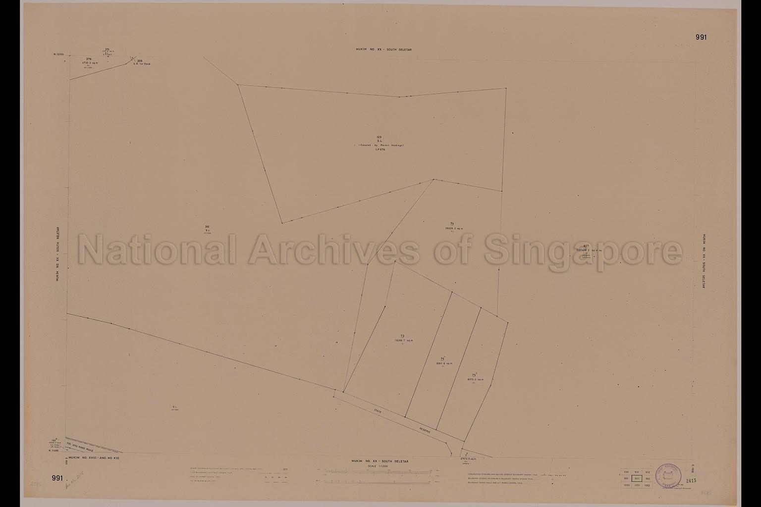 Mukim Number XVIII: Ang Mo Kio and Mukim Number XX: South  …