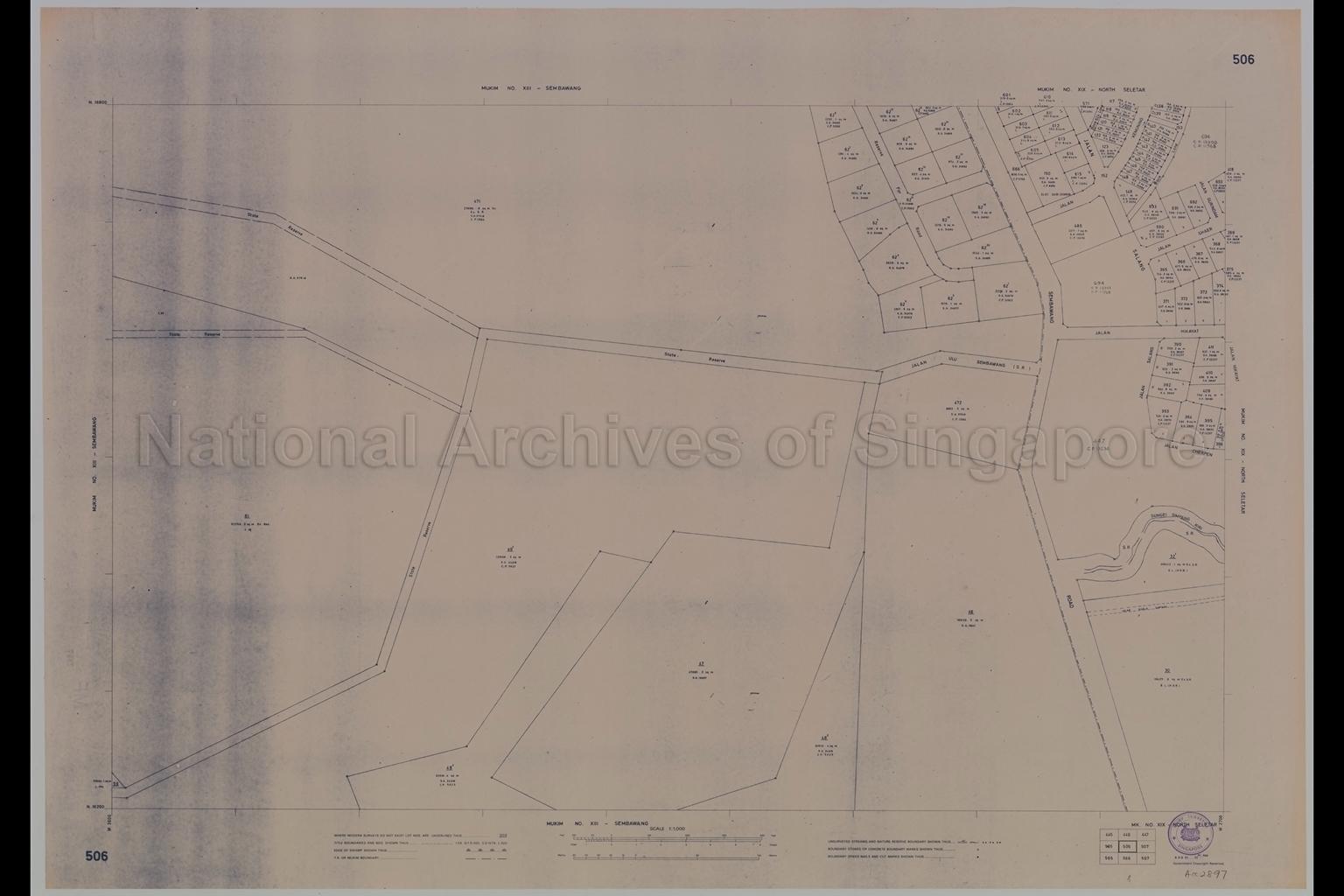 Mukim Number XIII: Sembawang and Mukim Number XIX: North  …