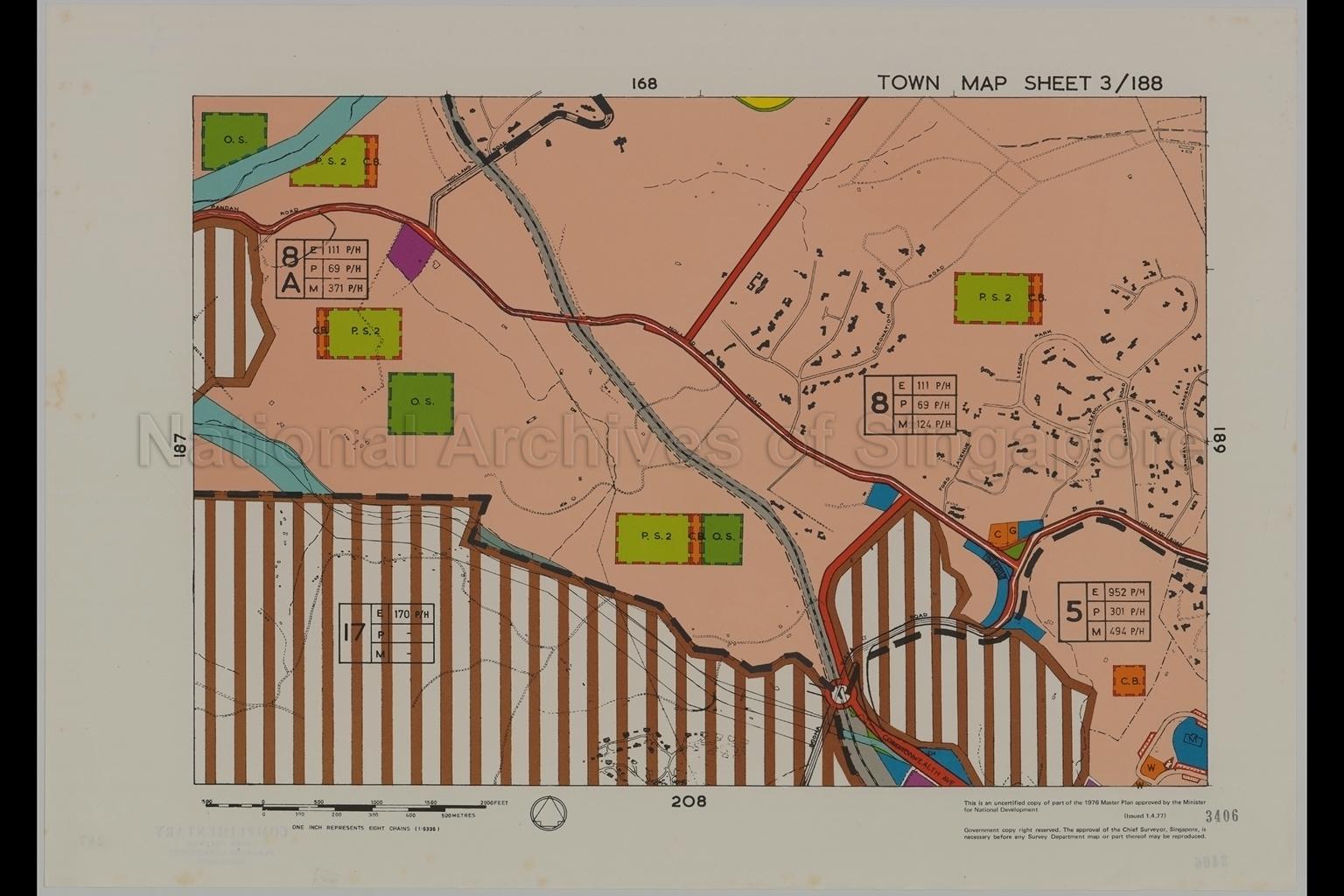 1976 Master Plan: Town Map Sheet 3/188