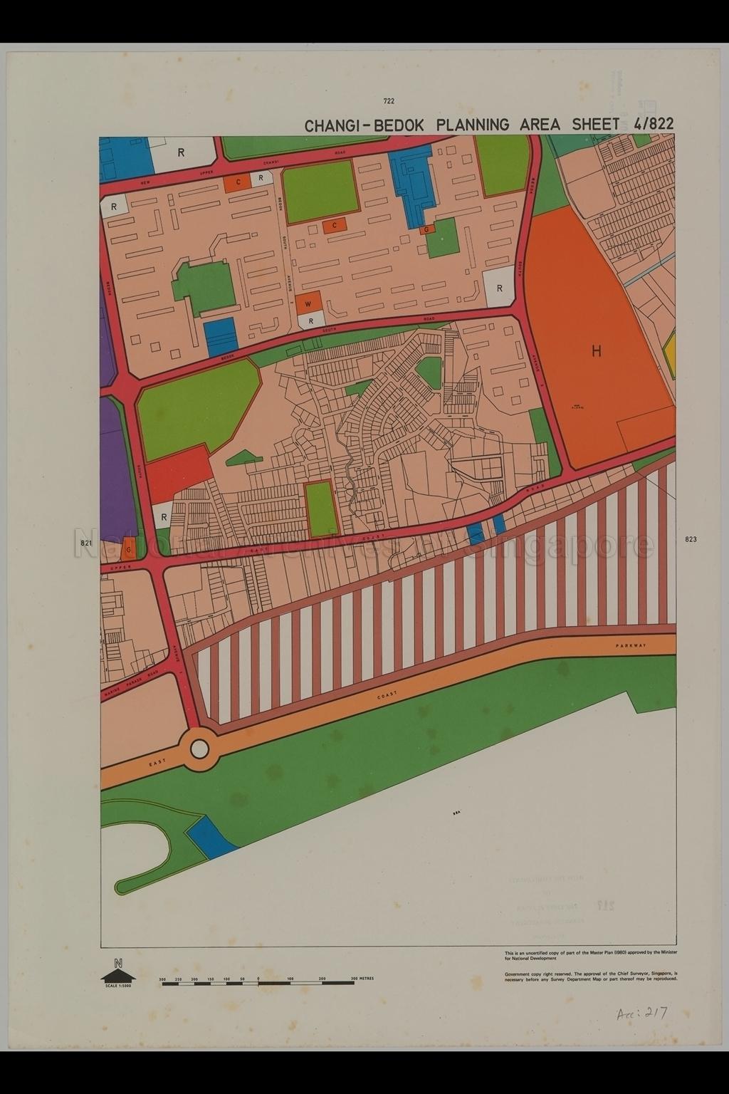 Master Plan 1980 : Changi-Bedok Planning Area Sheet 4/822
